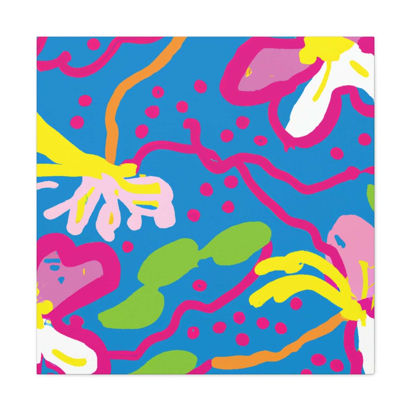 Flower Fling - Retro Design Floral Canvas