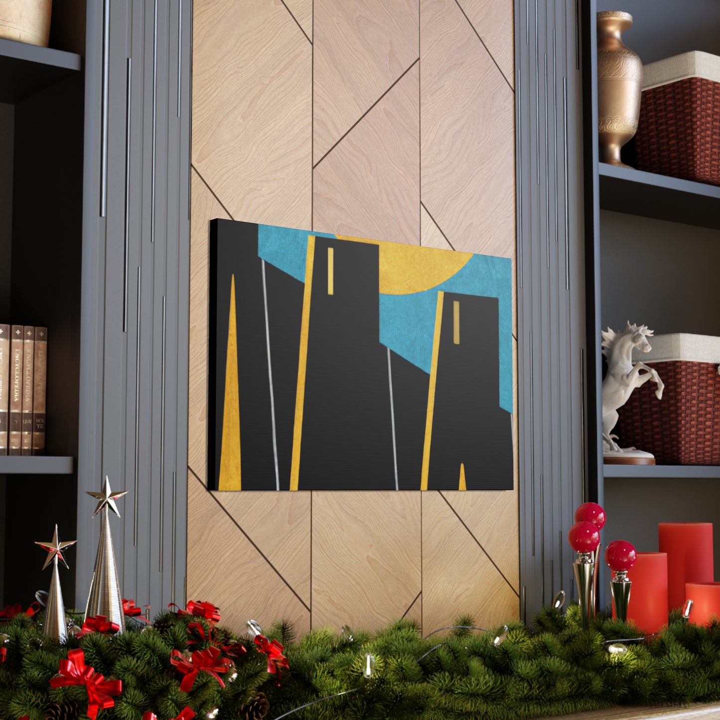 Dark City - Midcentury Canvas