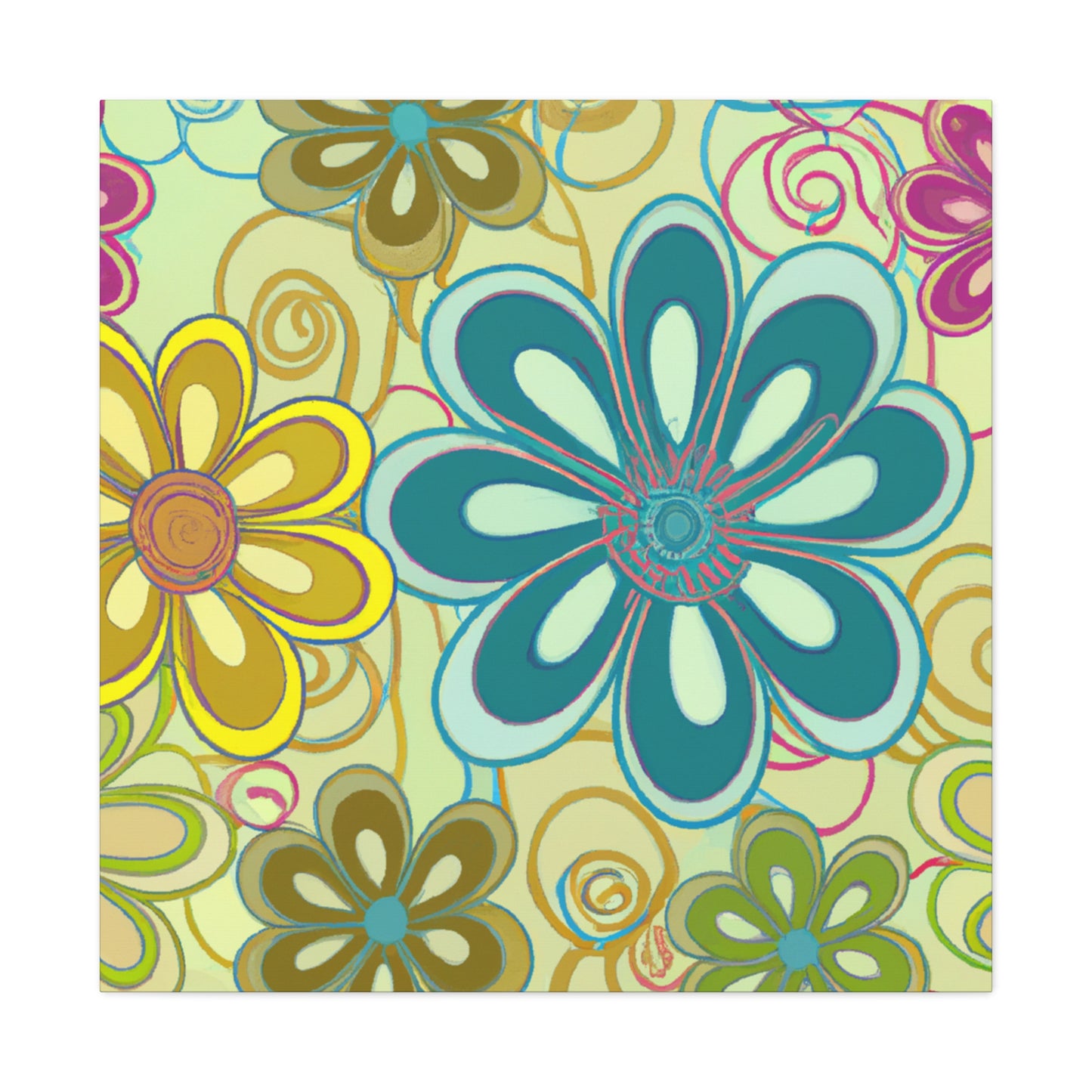 Blossomy - Floral - Canvas