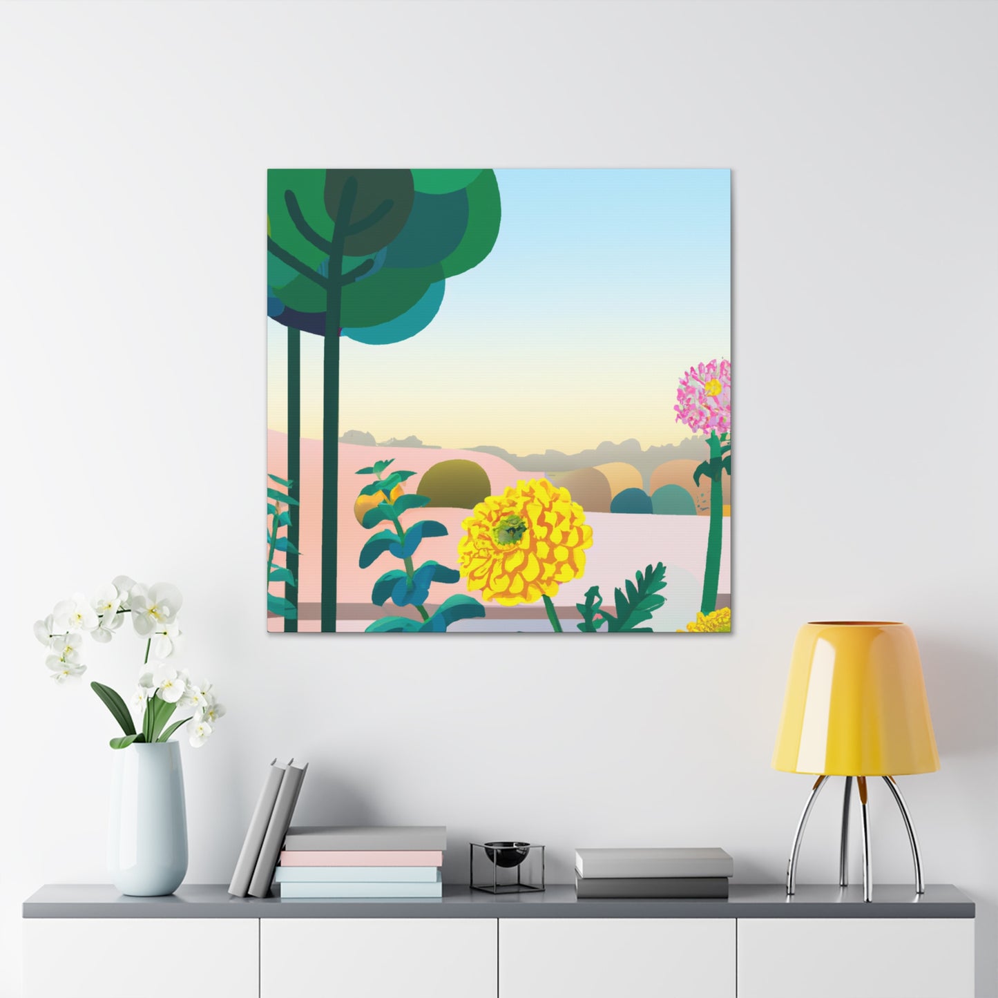 Enchanted Flora-Landscape. - Canvas
