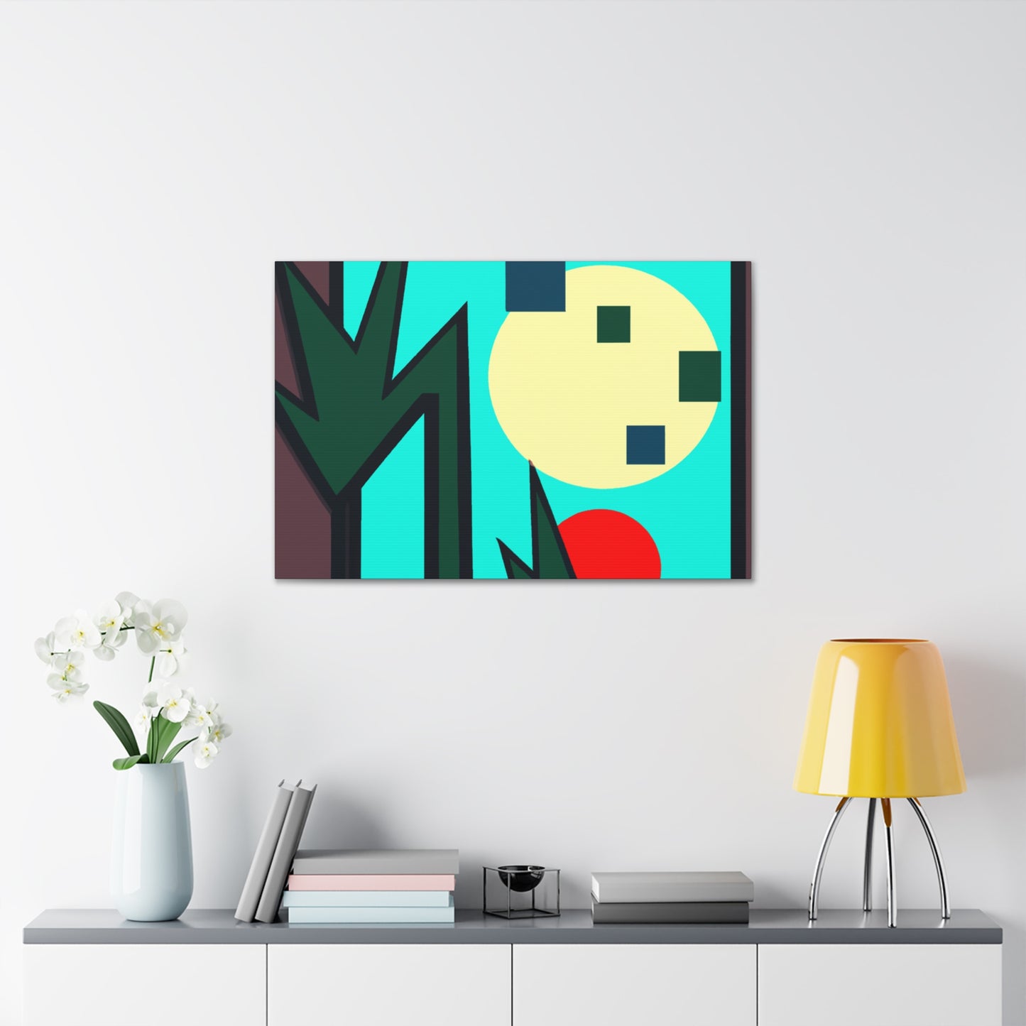 Luminous Evening- Midcentury Canvas