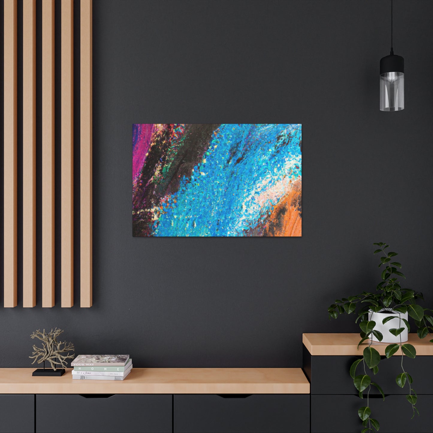 Blue Stream - Abstract Canvas