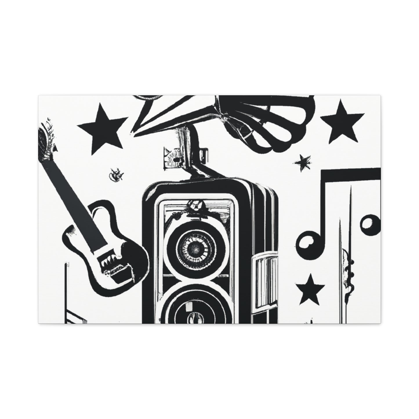 Grooving - Retro Music and Film Canvas
