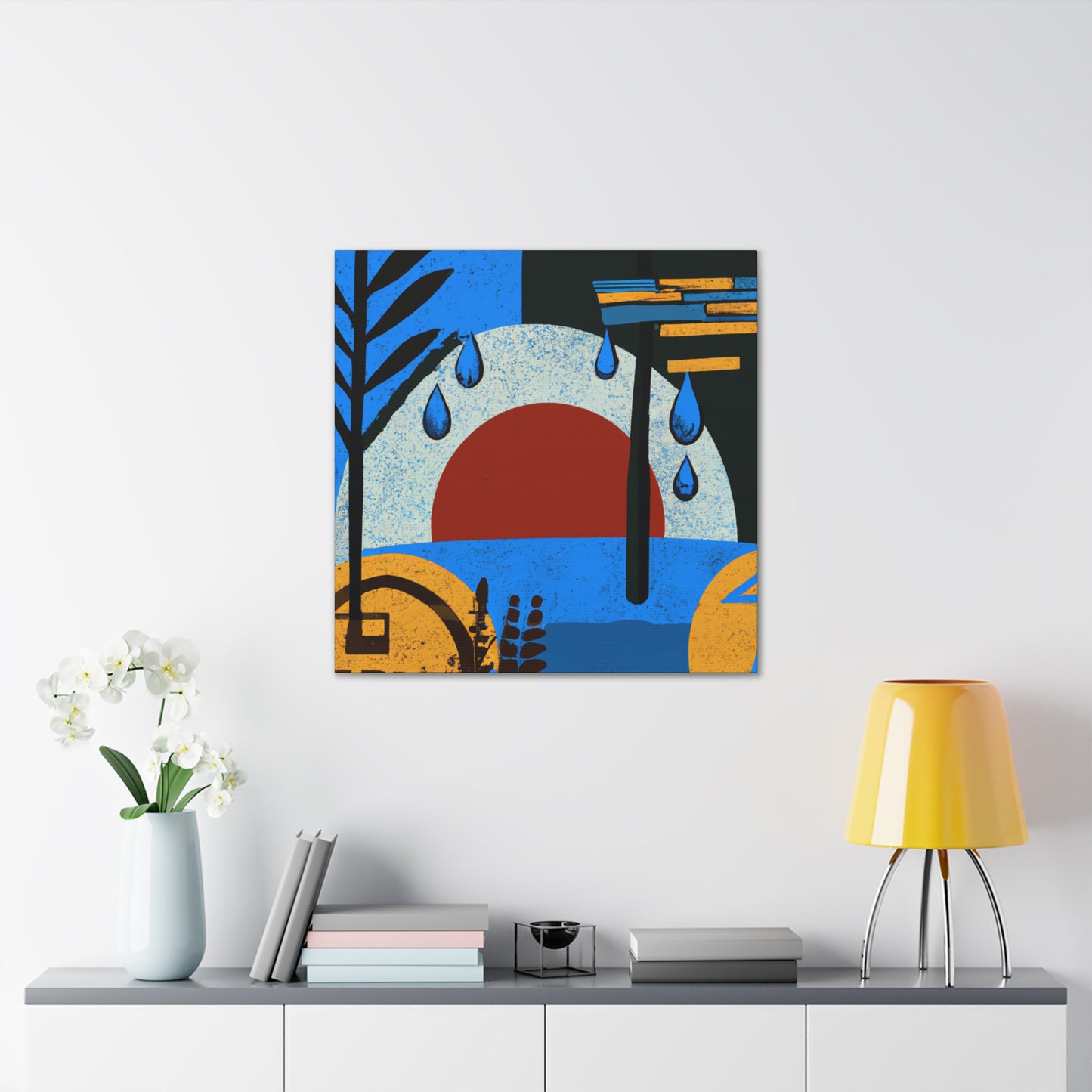 "Toned Angles- Midcentury" - Canvas