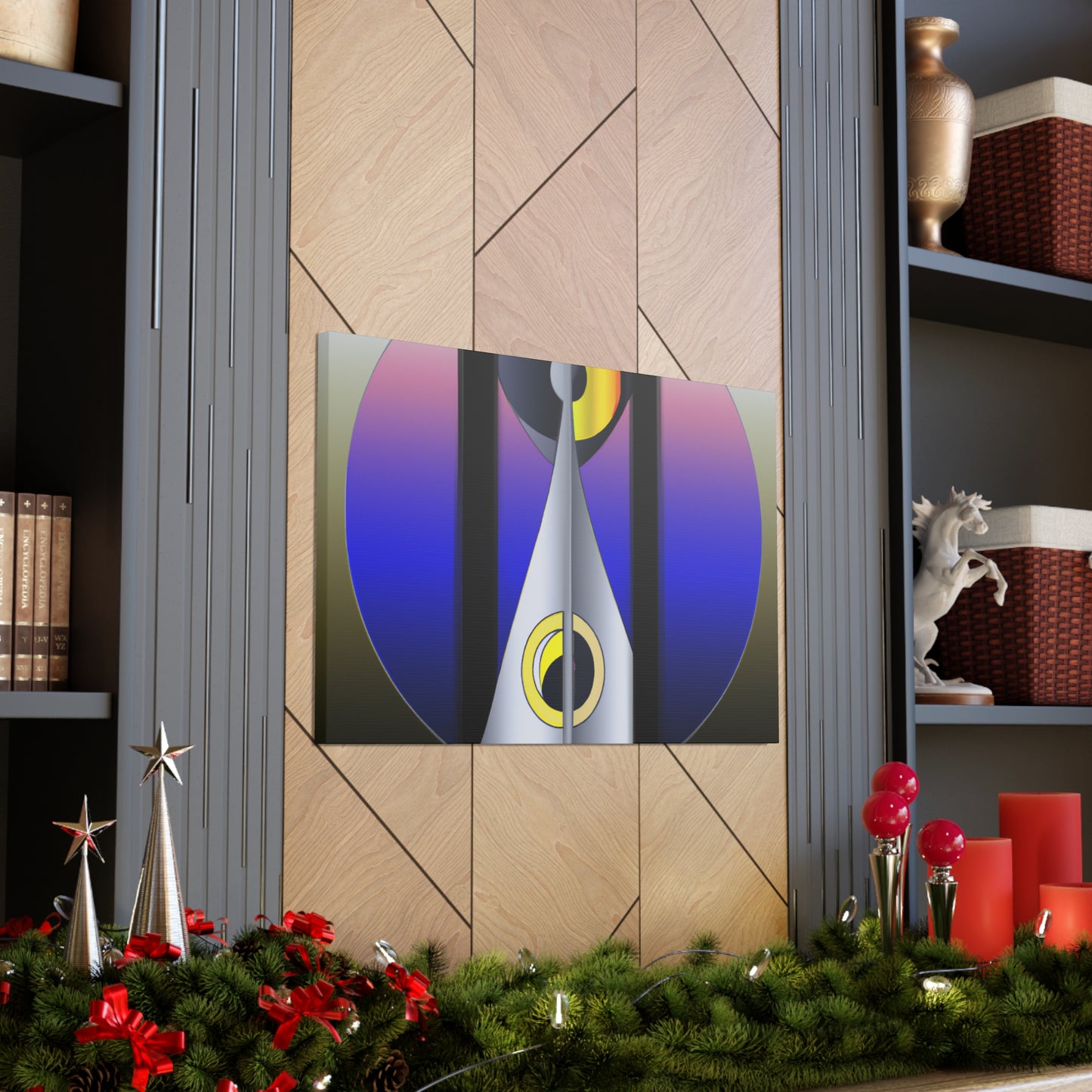 "The Gleaming Facades of Art Deco" - Retro Design Canvas