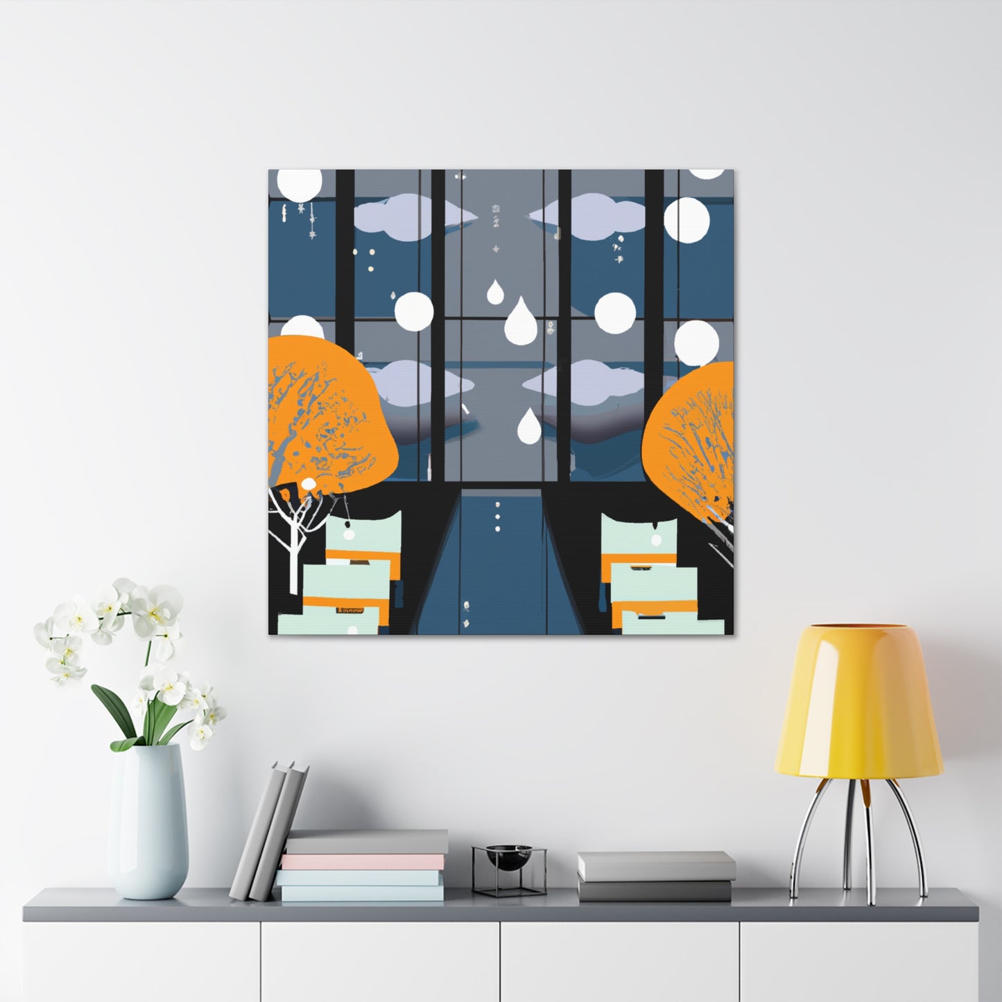 Pristine Pillar- Midcentury - Canvas