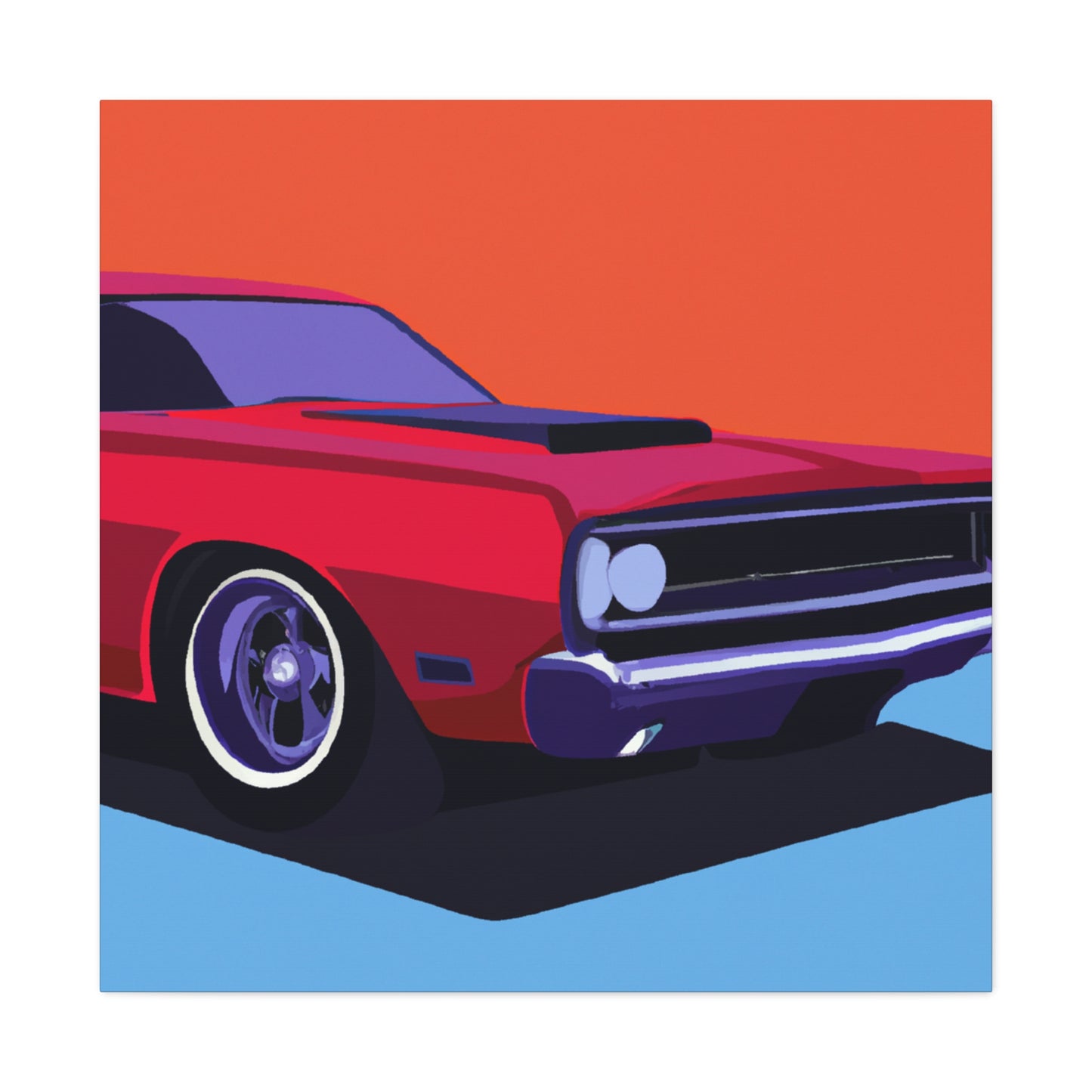 Retro Rocket - Automobile - Canvas
