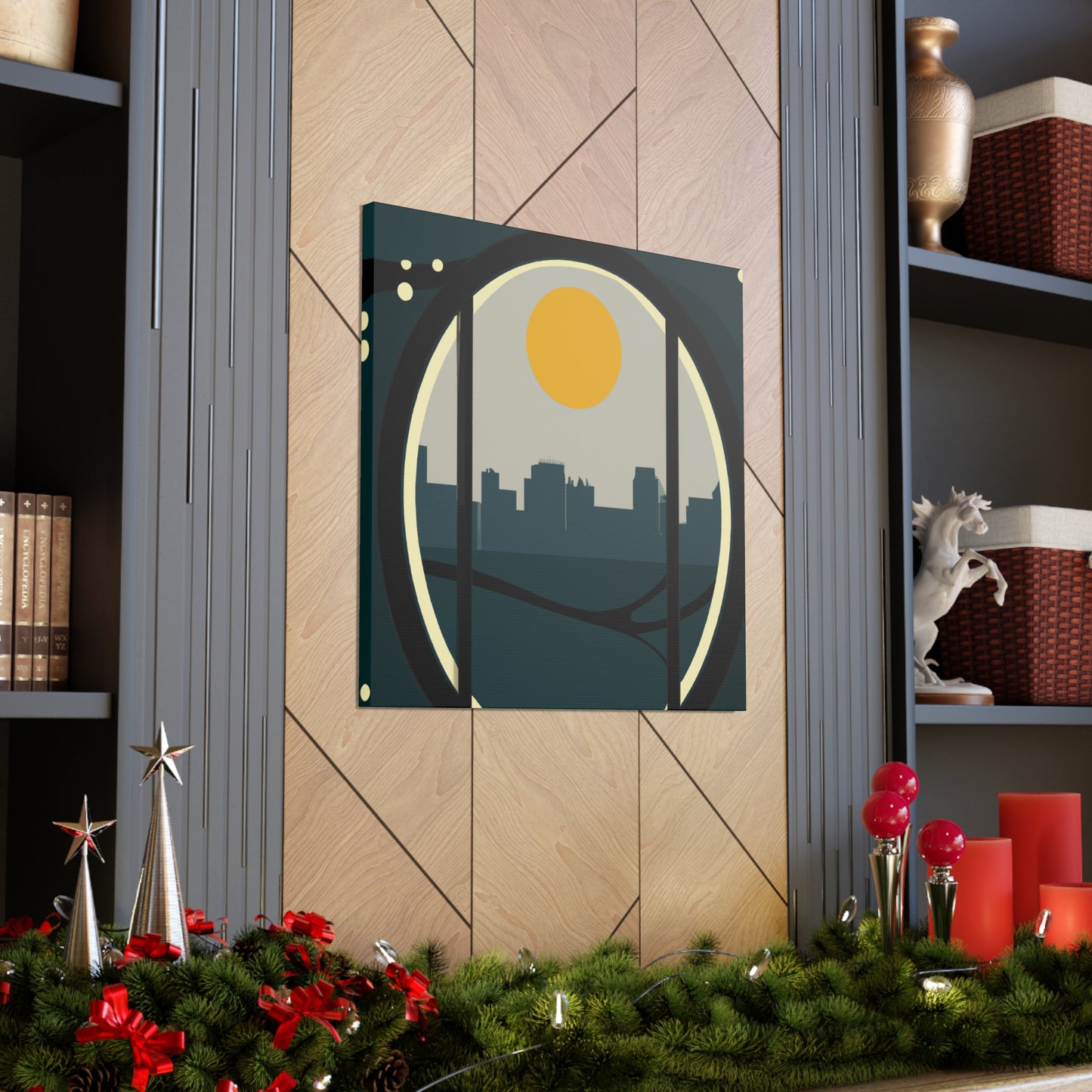 Moon Rise - Midcentury Canvas