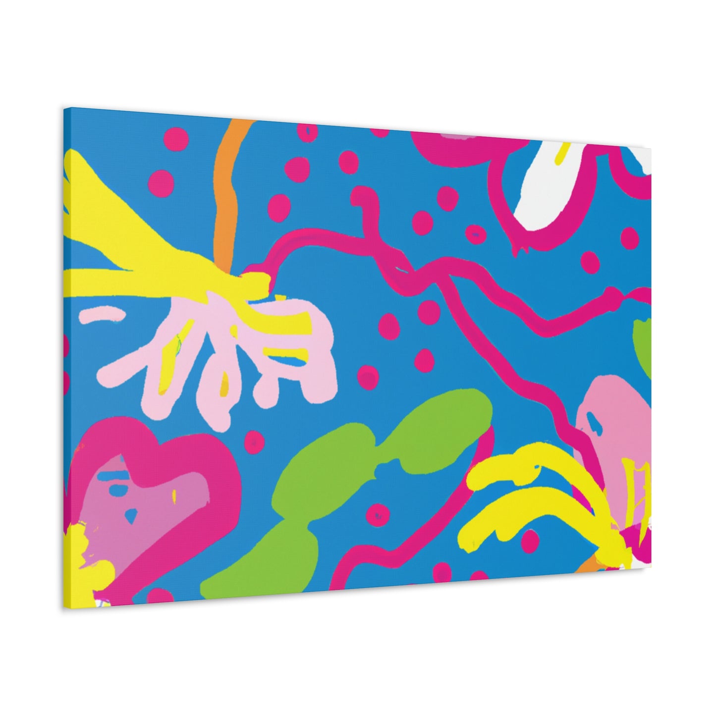Flower Fling - Retro Design Floral Canvas