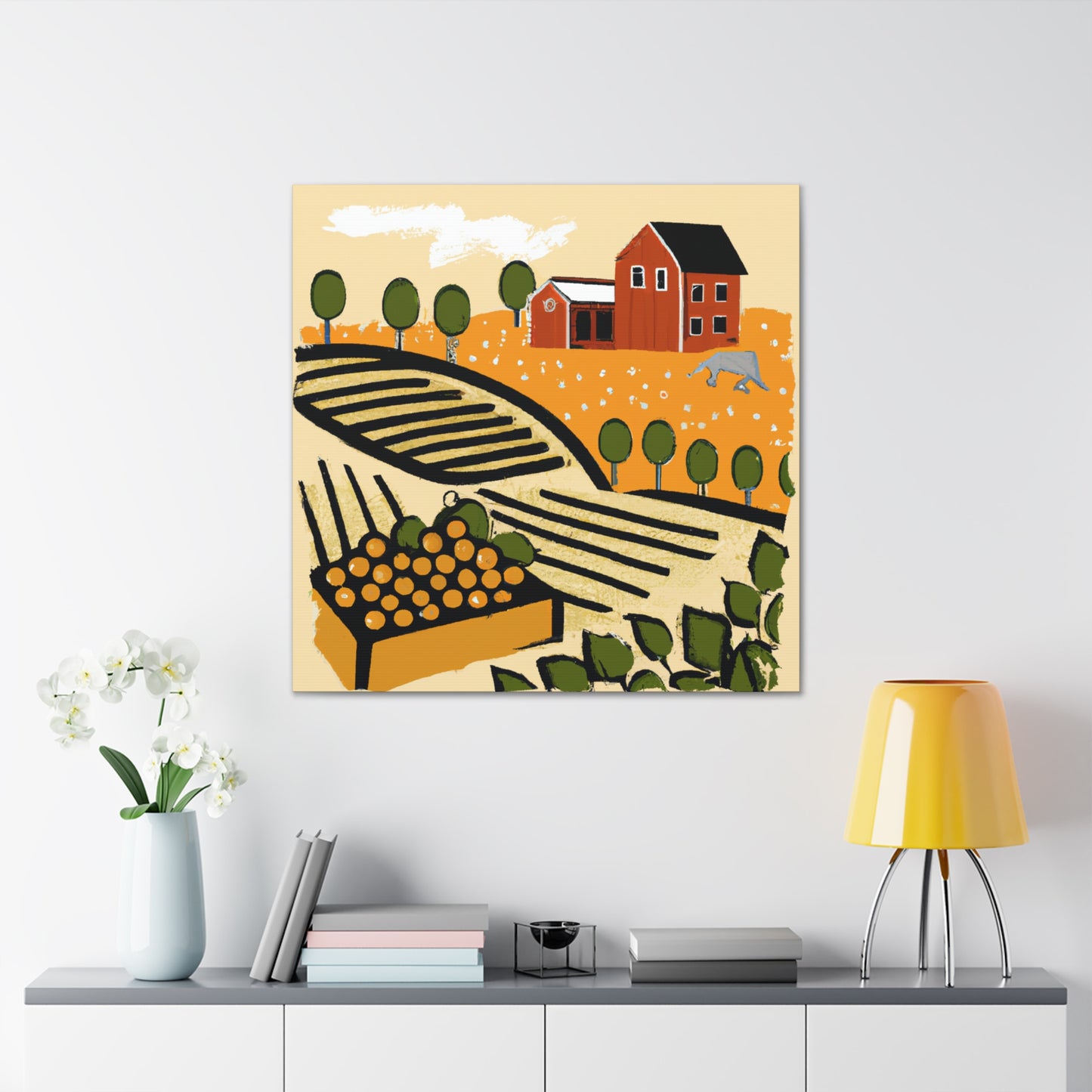 On Golden Farm - Amusement - Canvas