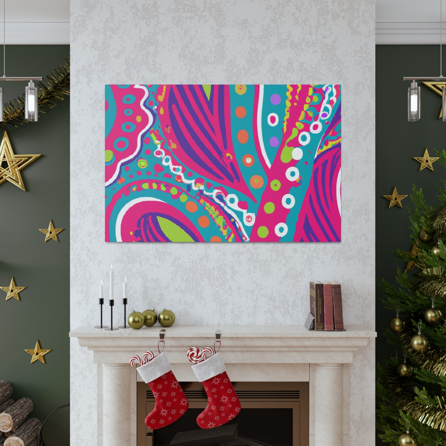 Flamenose! - Abstract Retro Design Canvas