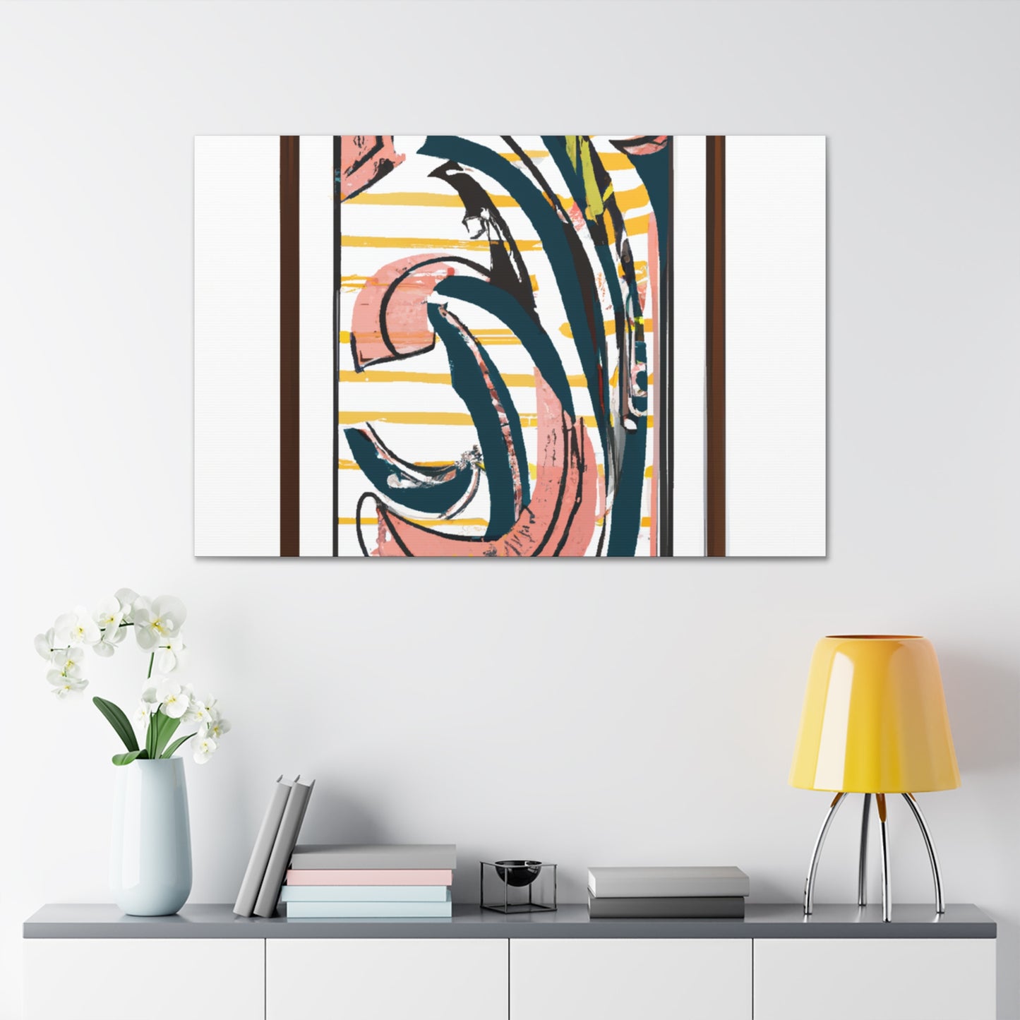 Flametail Parrot - Midcentury Canvas