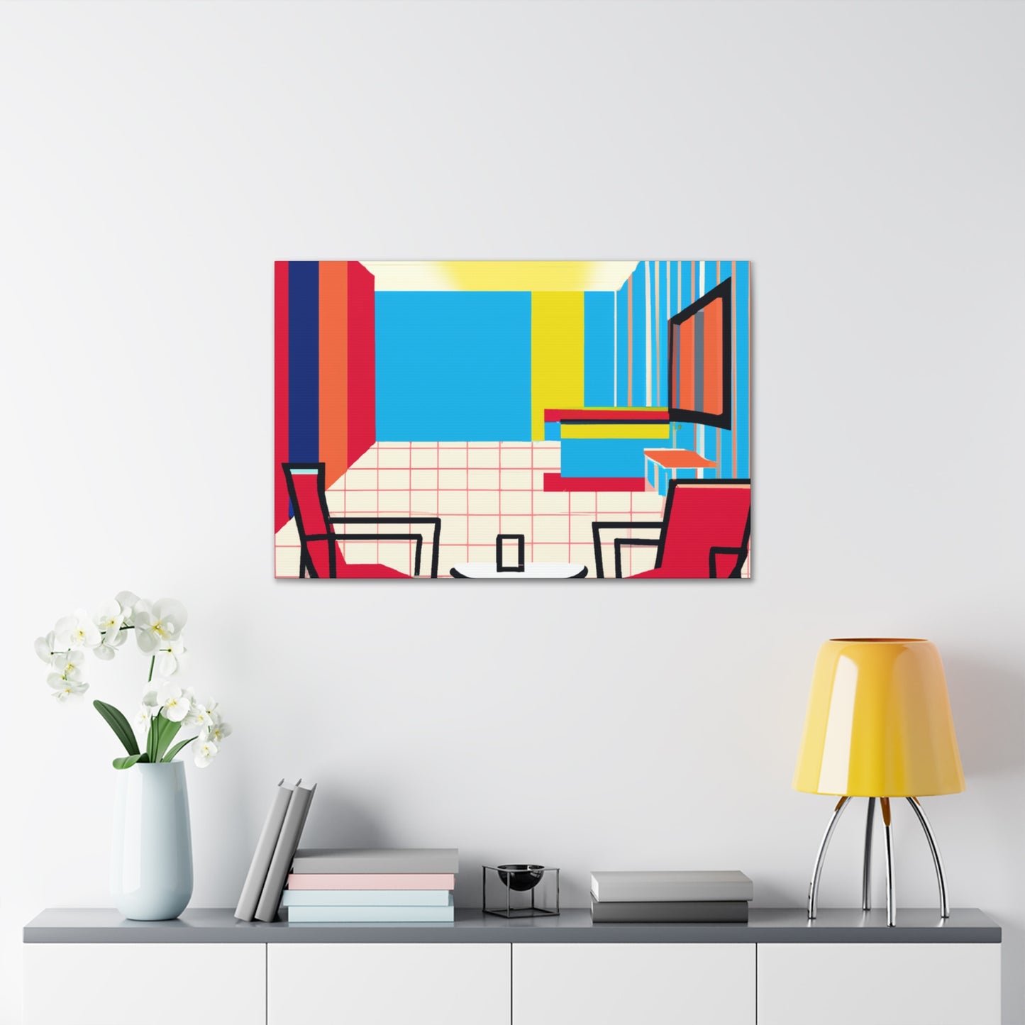 "Chaotic Harmony- Midcentury" - Canvas