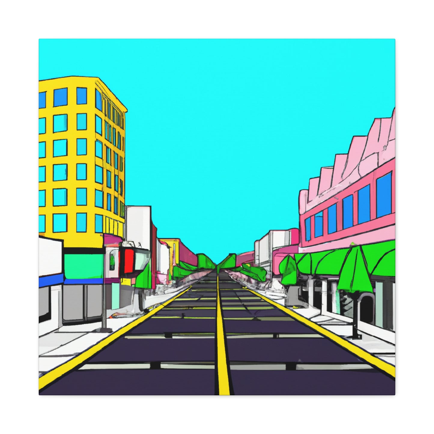LaLa Way - Architectural Canvas Pop Art
