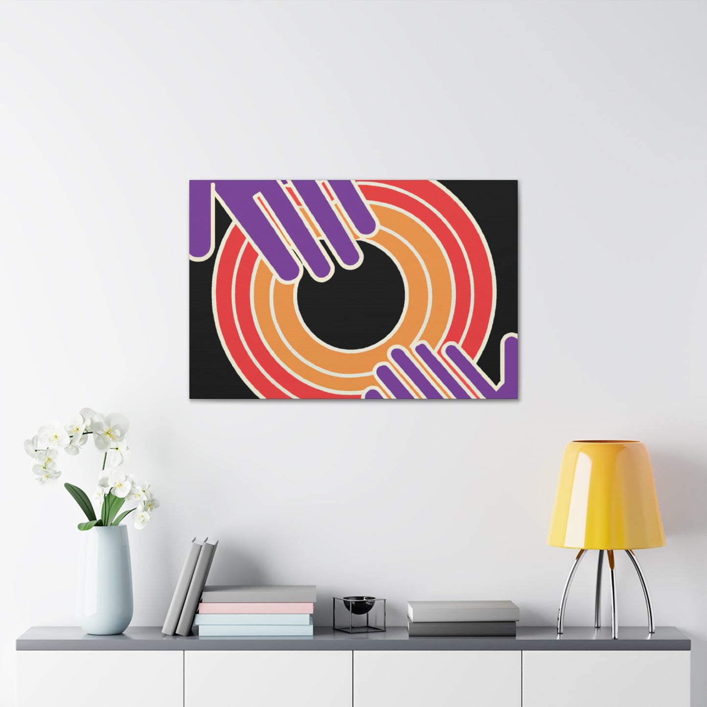 Cascading Charm - Midcentury - Canvas