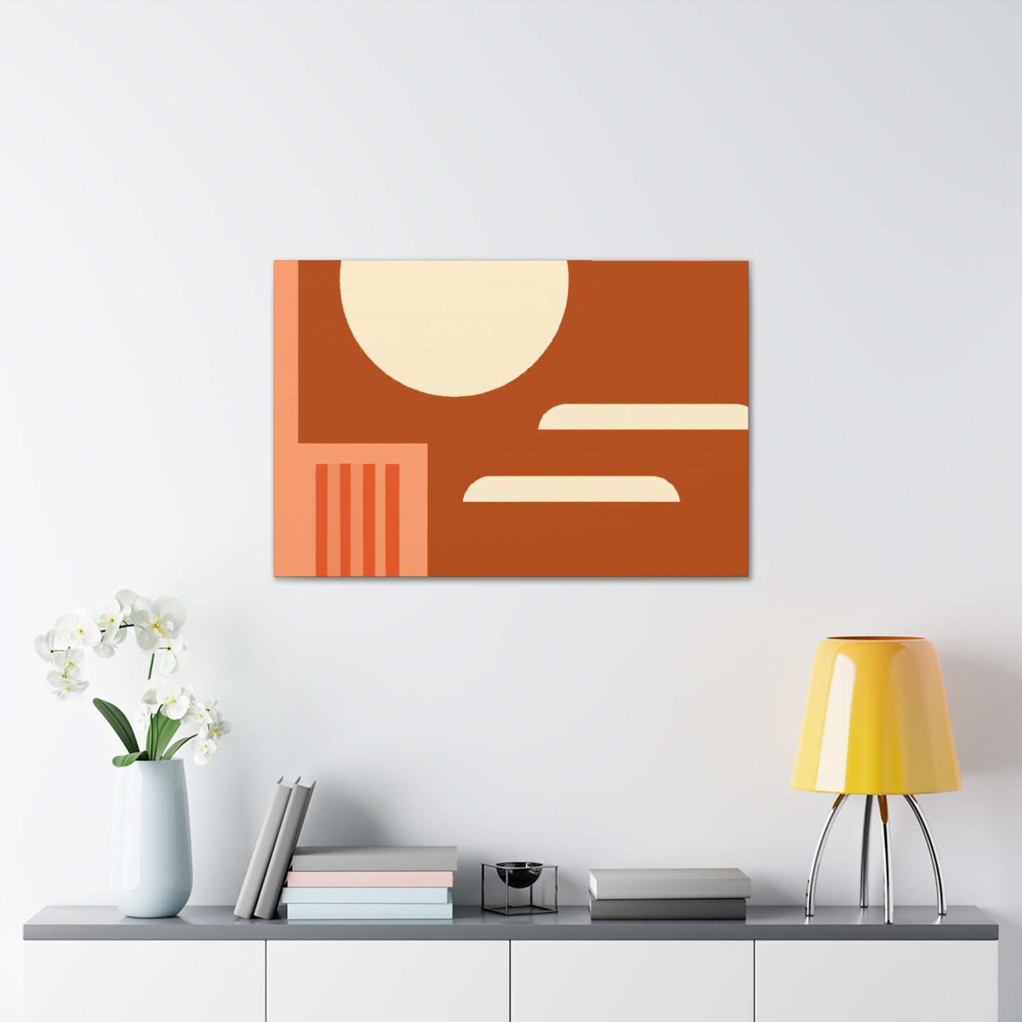 Geometric Blooms - Midcentury - Canvas