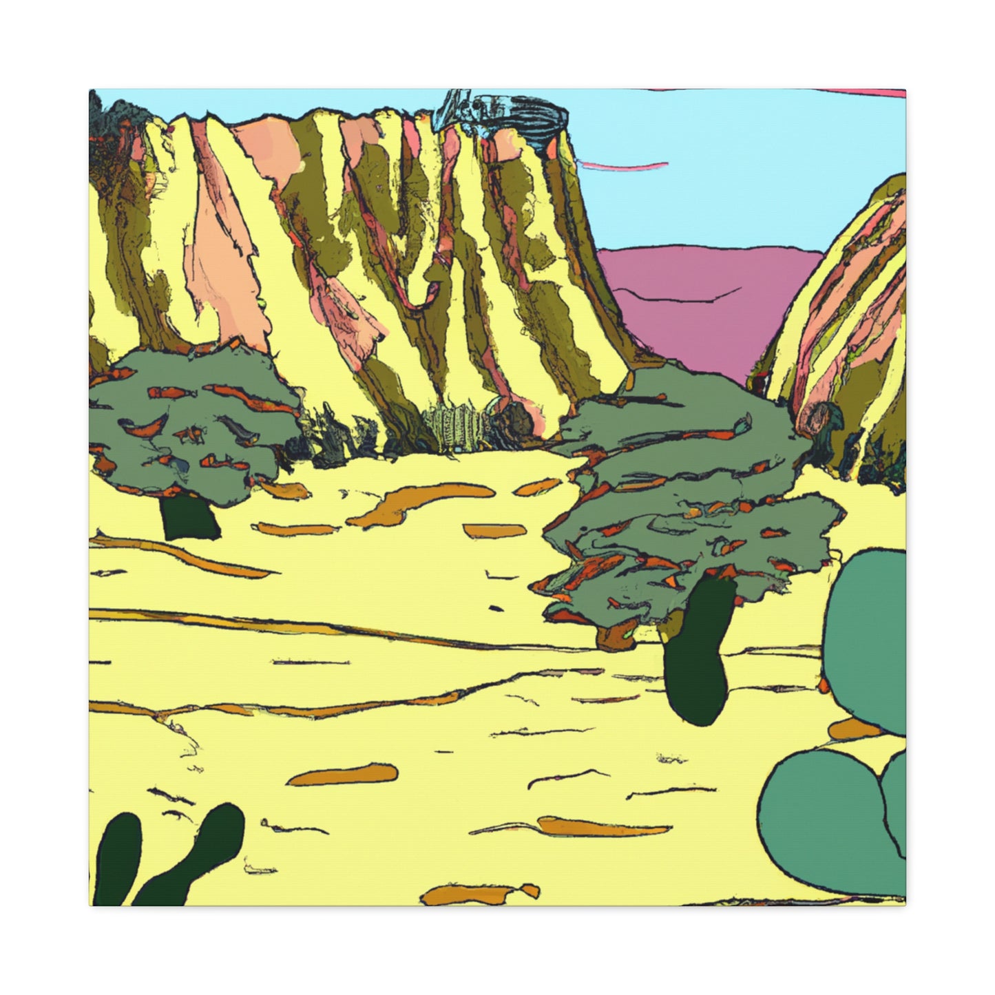 Dusty Mirage-Landscape - Canvas