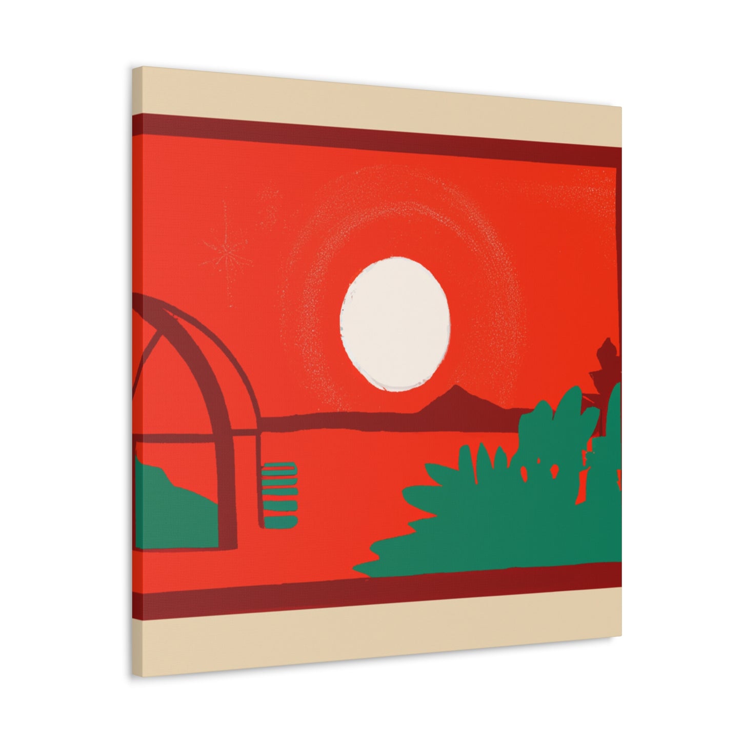 "Cascading Color Block - Midcentury" - Canvas