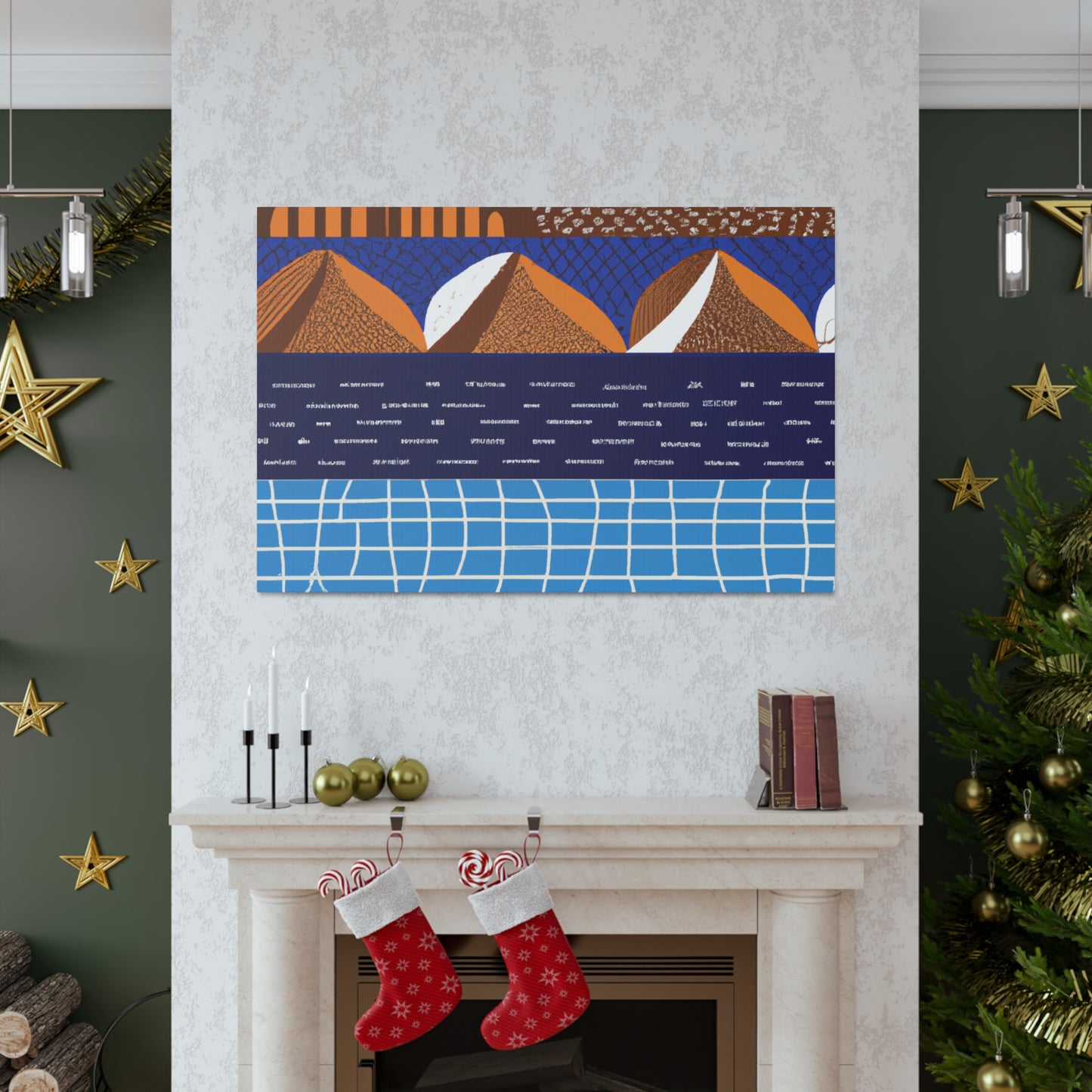 Blue RIver - Midcentury Canvas