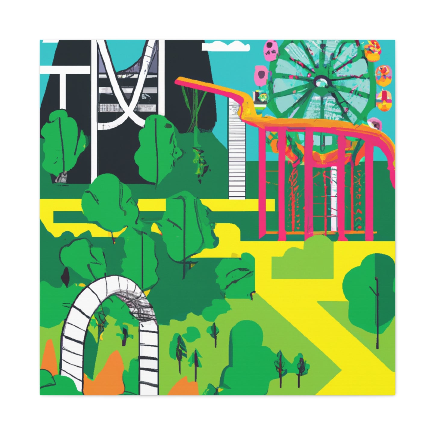 Glowgreen - Landscape - Amusement - Canvas