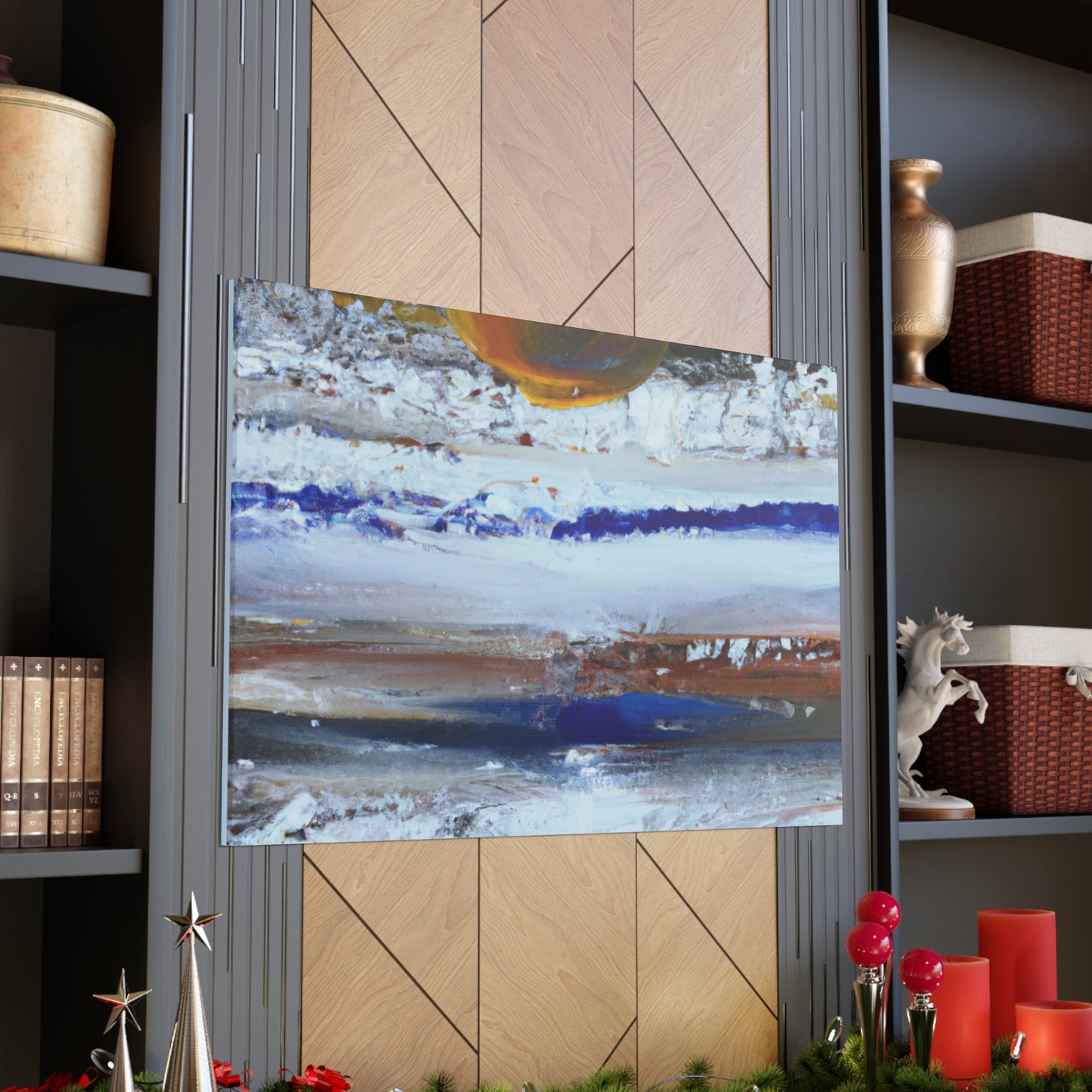 Below The Ice - Abstract Canvas