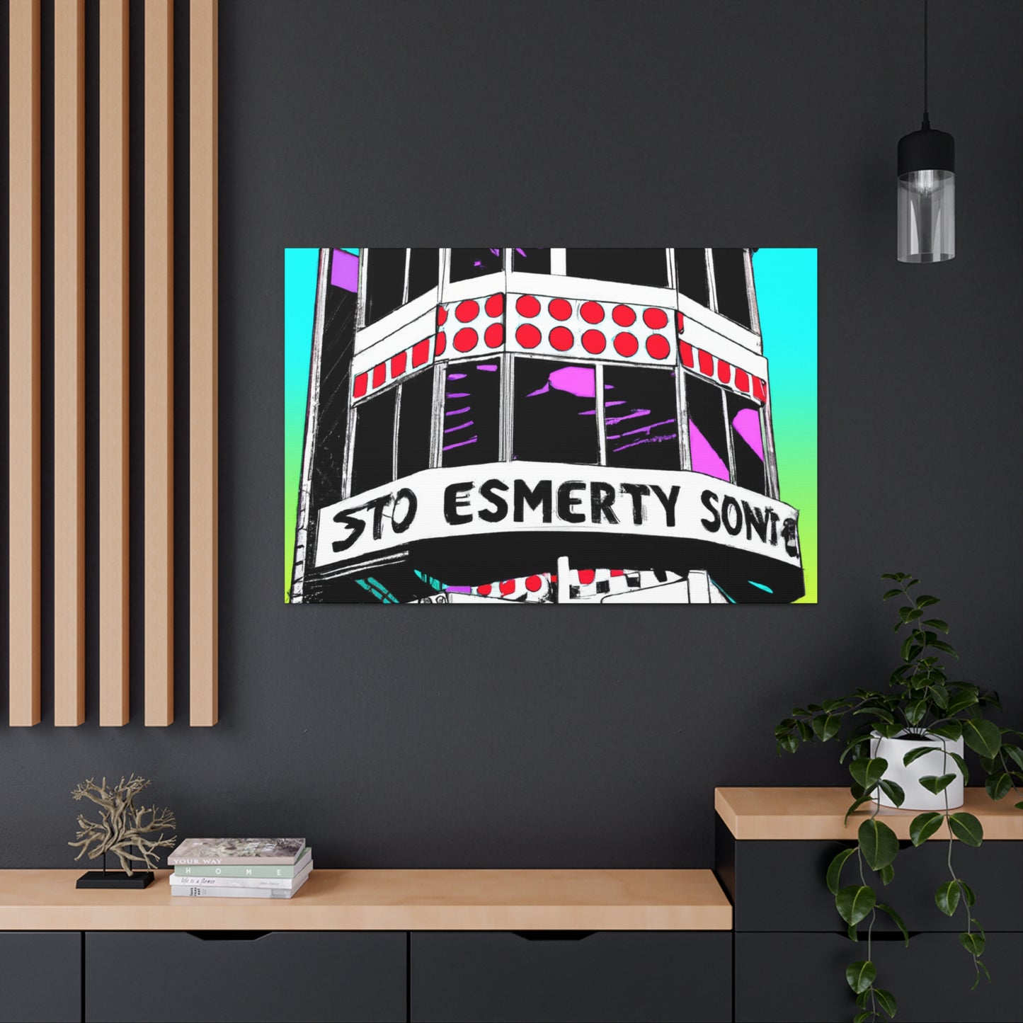 Space-Age Skating Palace. - Canvas Pop Art