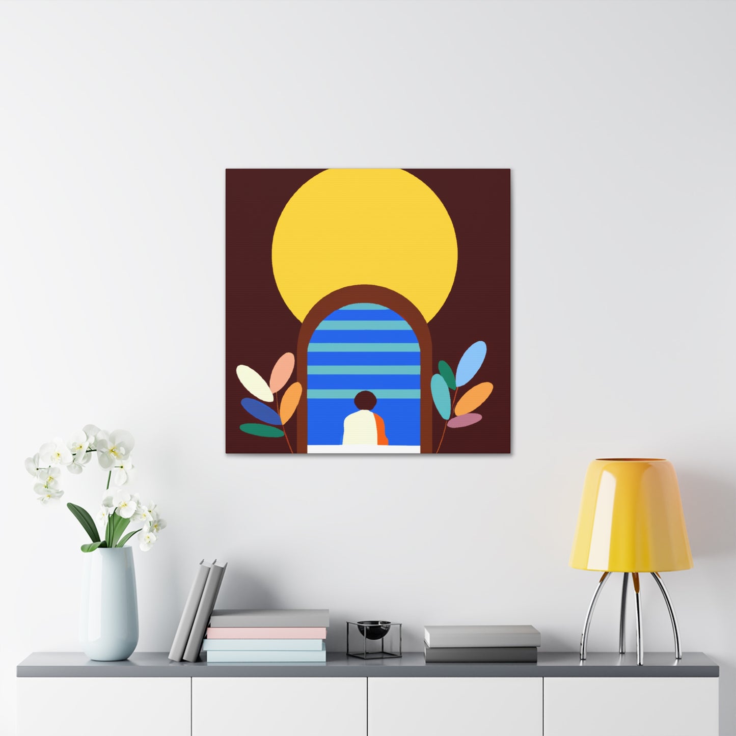 Checkered Chaos- Midcentury - Canvas