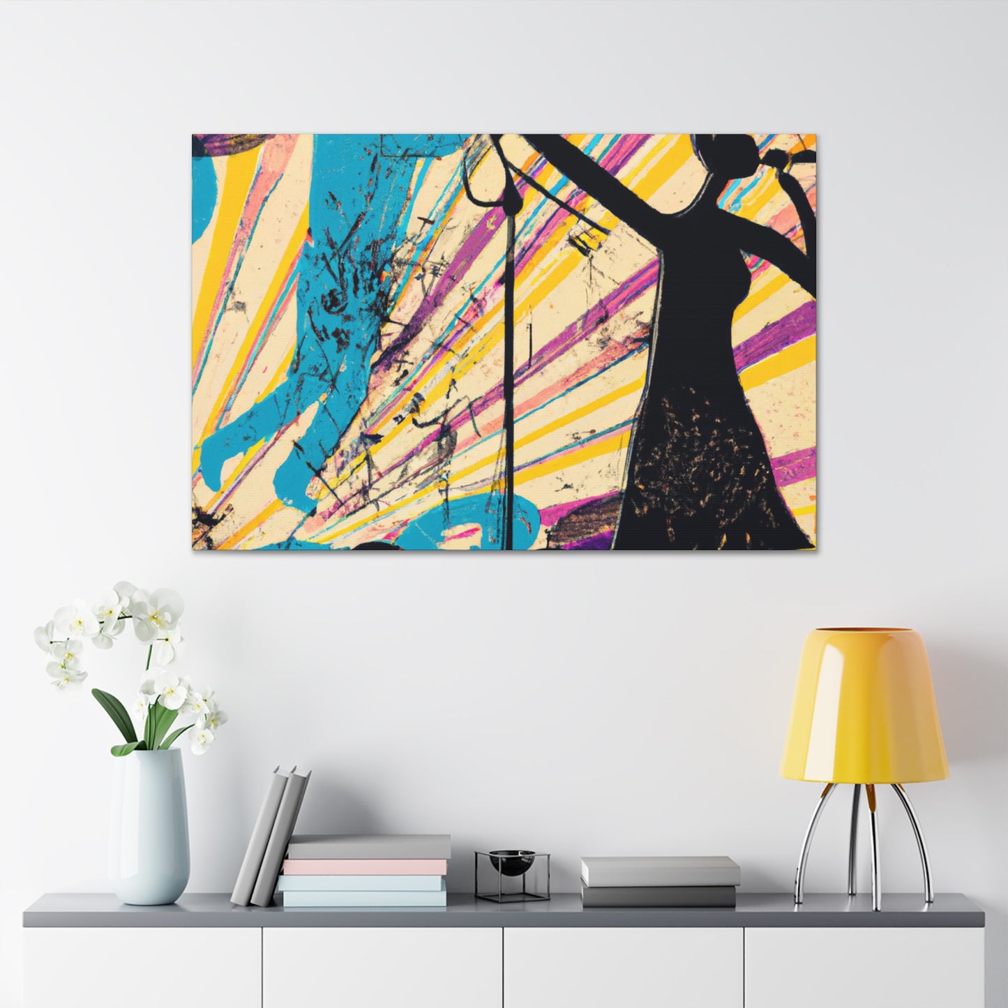 "Crankin' Tracks - Retro Music" - Canvas
