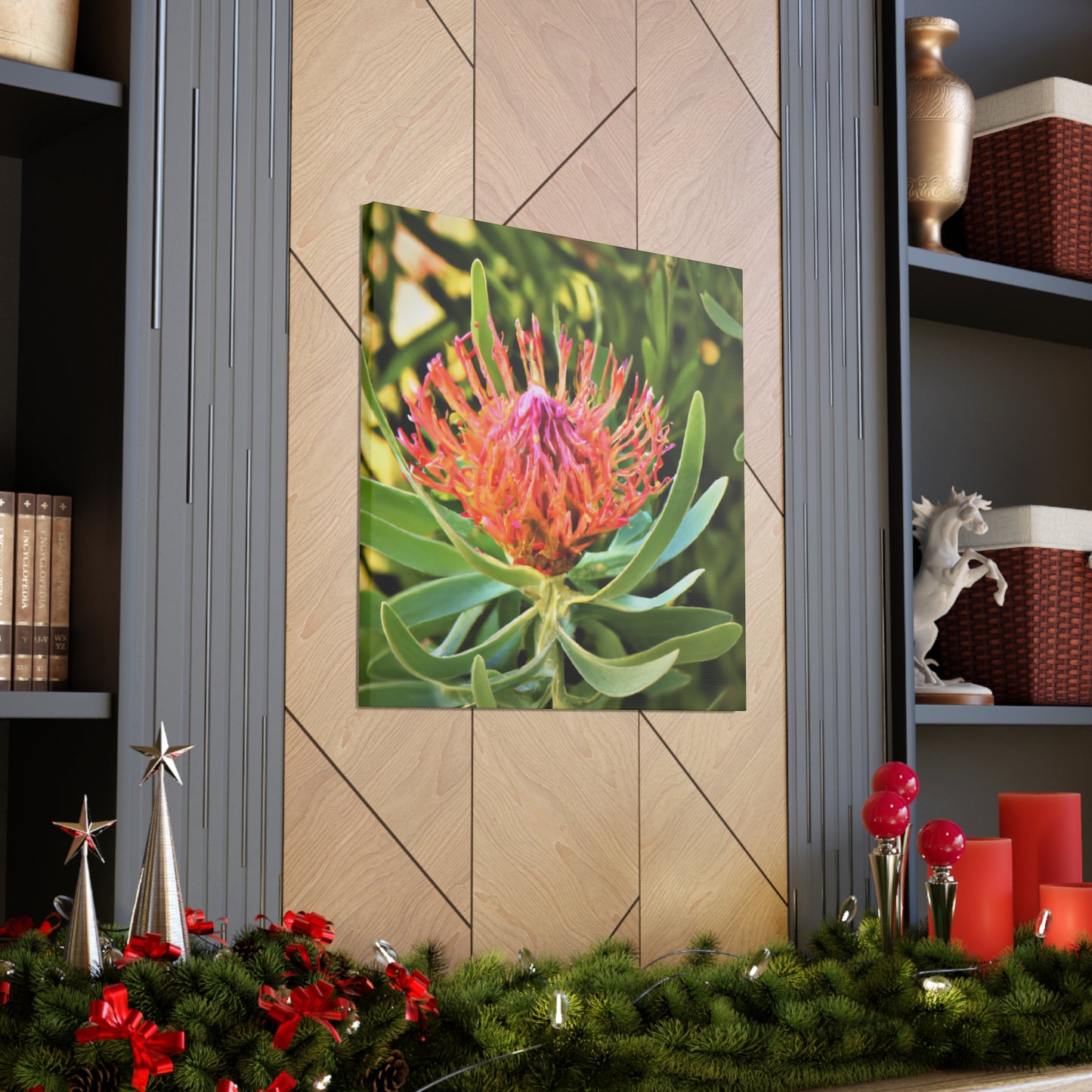 Floral Scroll Garden Print - Canvas - Floral