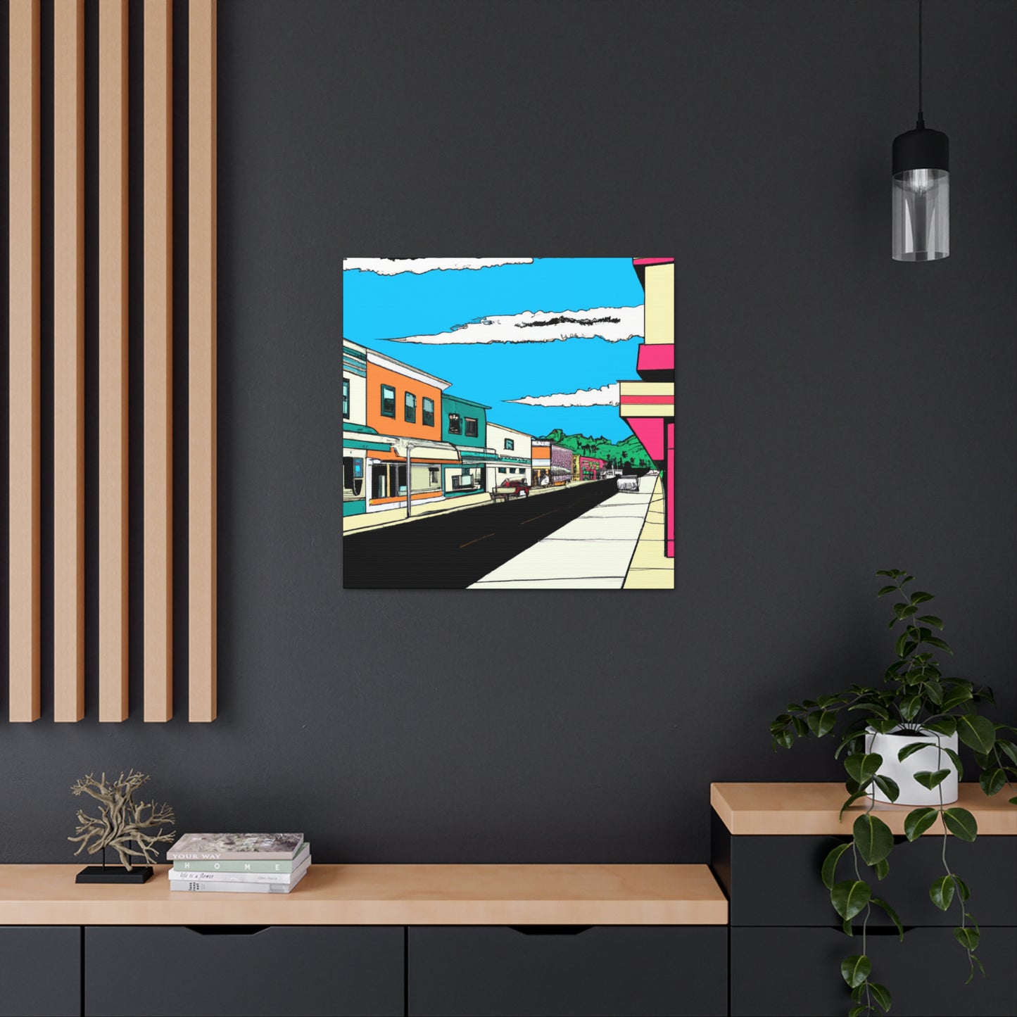 St Louis Ave - Architectural Canvas Pop Art
