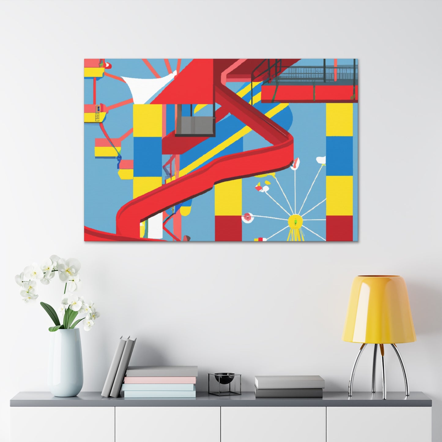 Cotton-Candy City - Amusement - Canvas