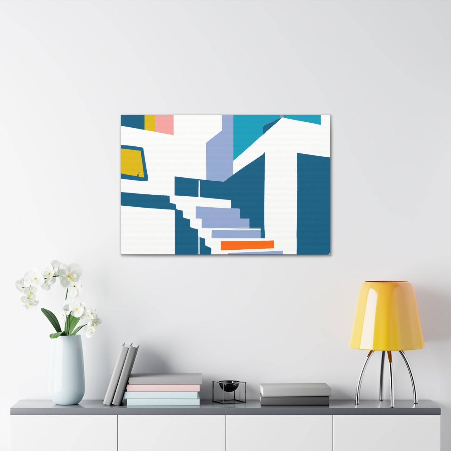 Vibrant Simplicity- Midcentury - Canvas