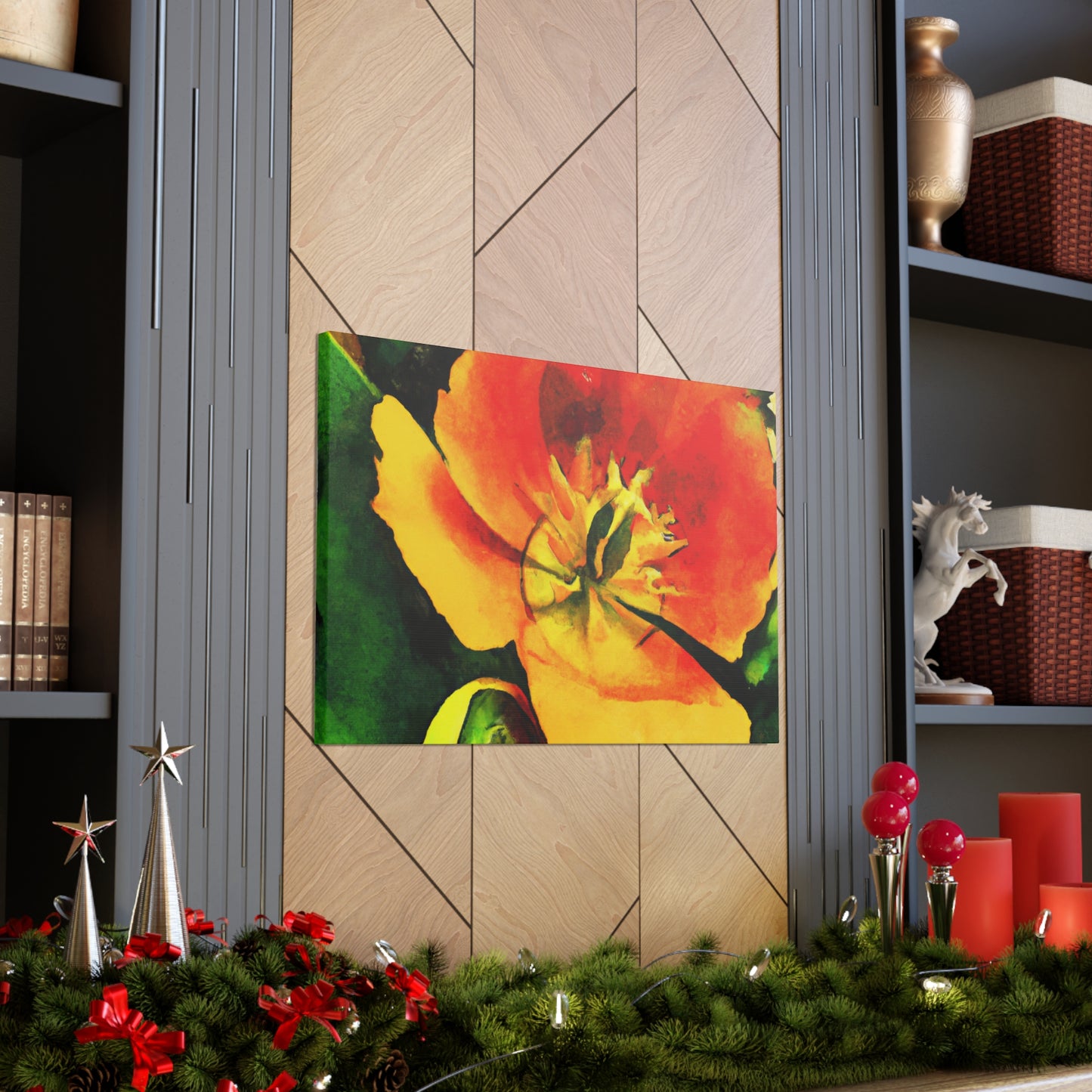 Orange Pedals - Canvas - Floral