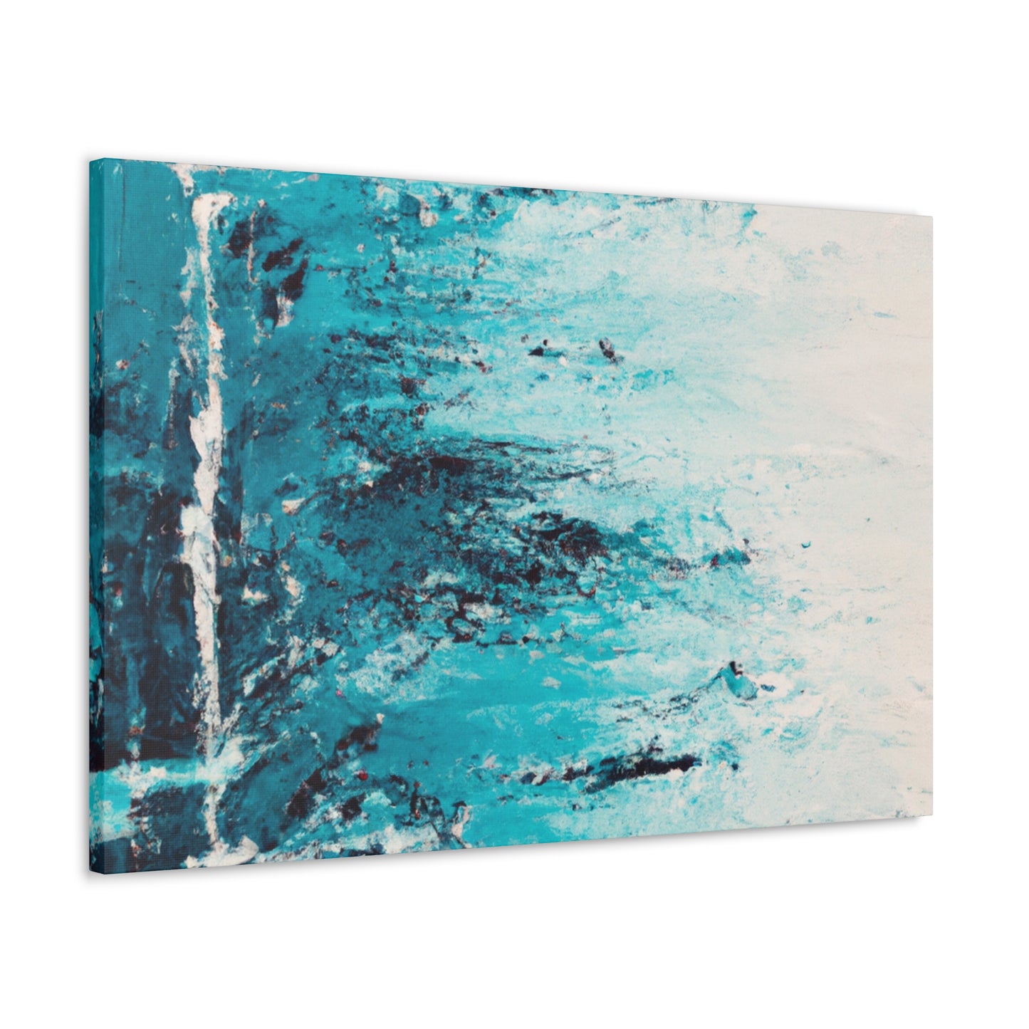 Aqua Frost- Abstract Canvas