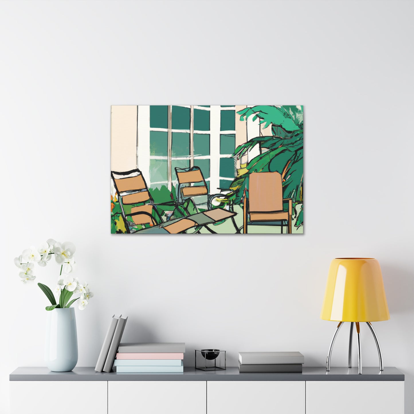 Vibrant Abstraction - Midcentury - Canvas