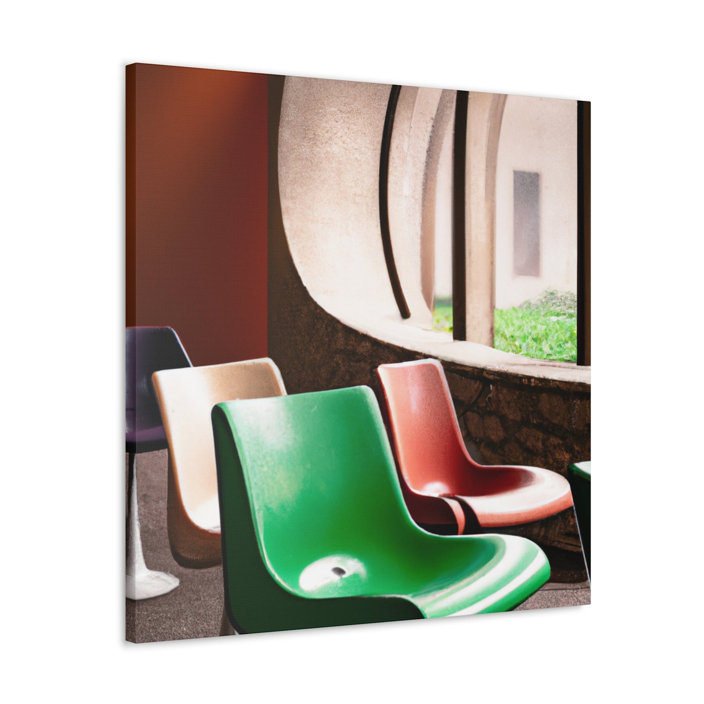 "Breezy Oasis - Midcentury" - Canvas