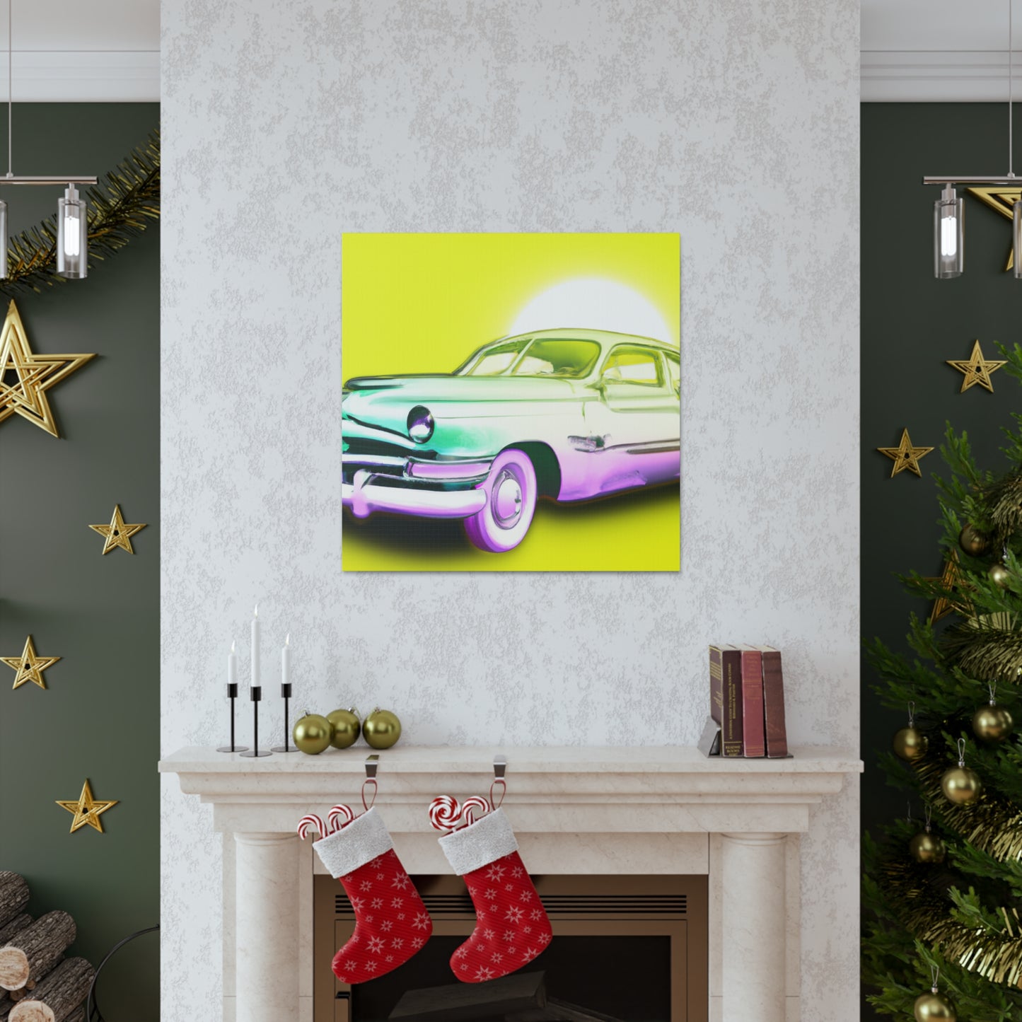 Classic Car Reflection -Automobile Canvas