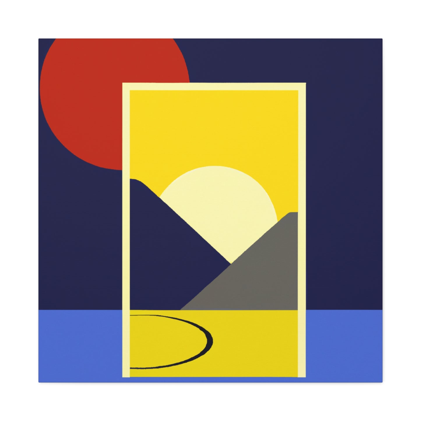 Sunrise IChing- Midcentury - Canvas