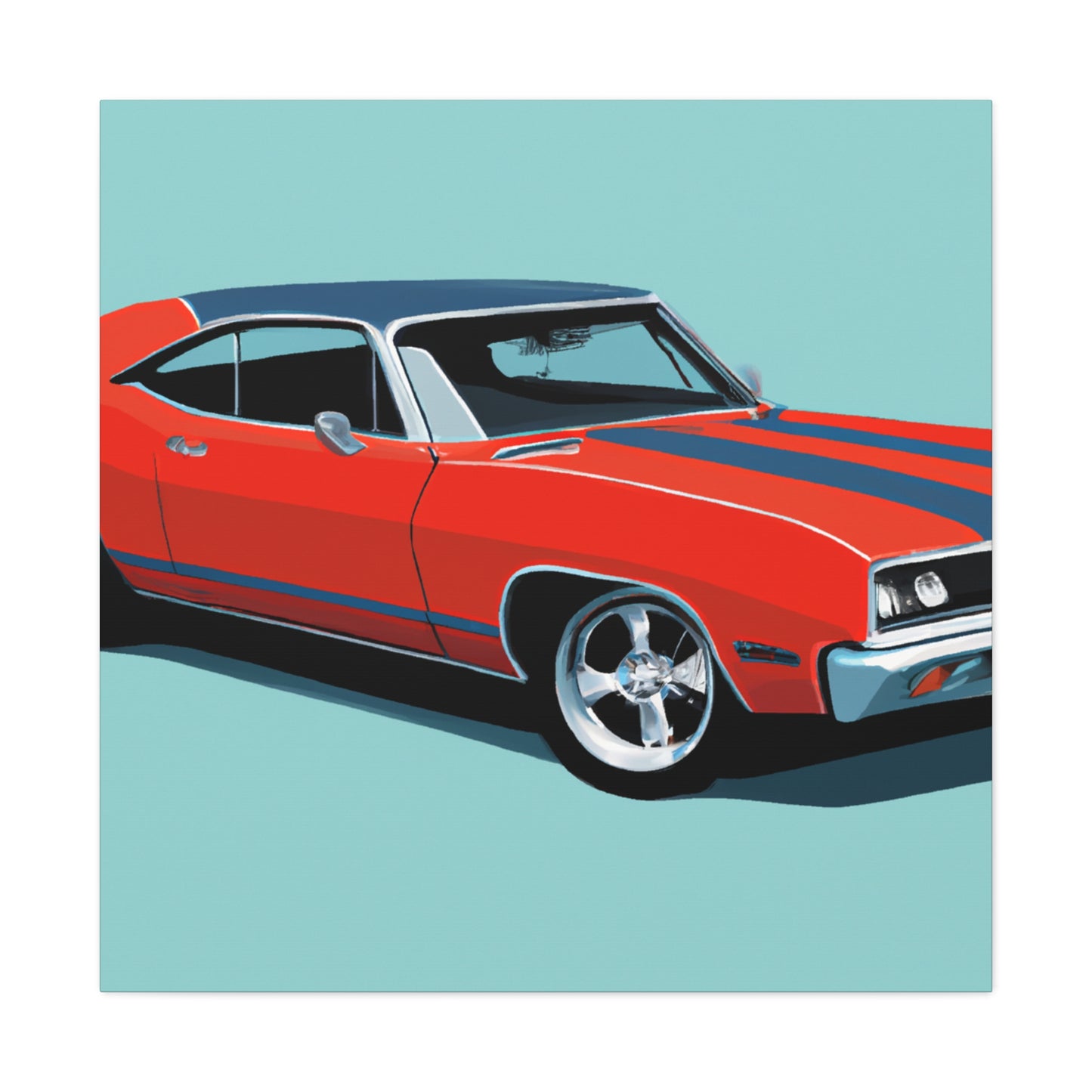 The Burnout Bronco - Automobile - Canvas