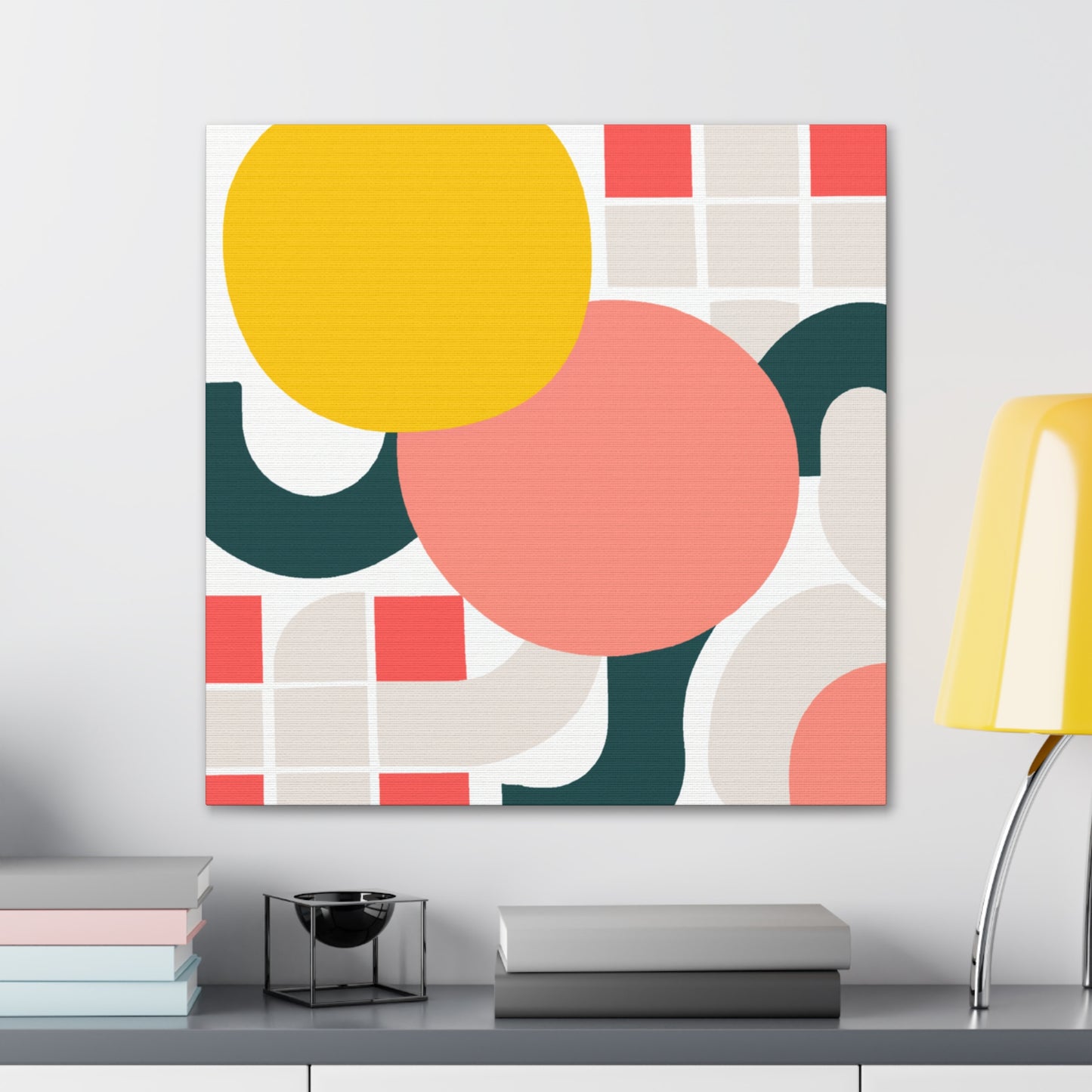 Abstract Blue - Midcentury - Canvas