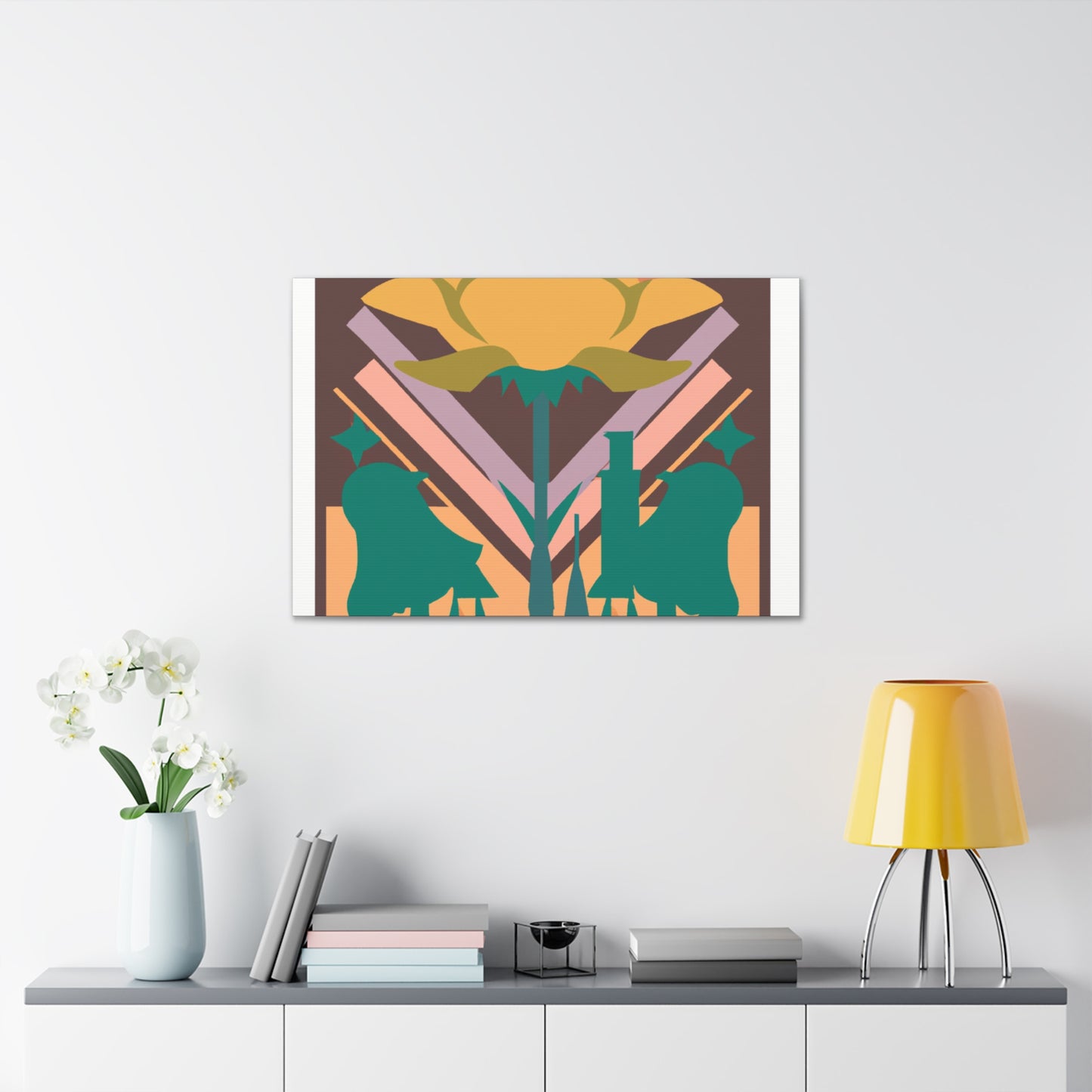 Rosey Bells - Midcentury Canvas