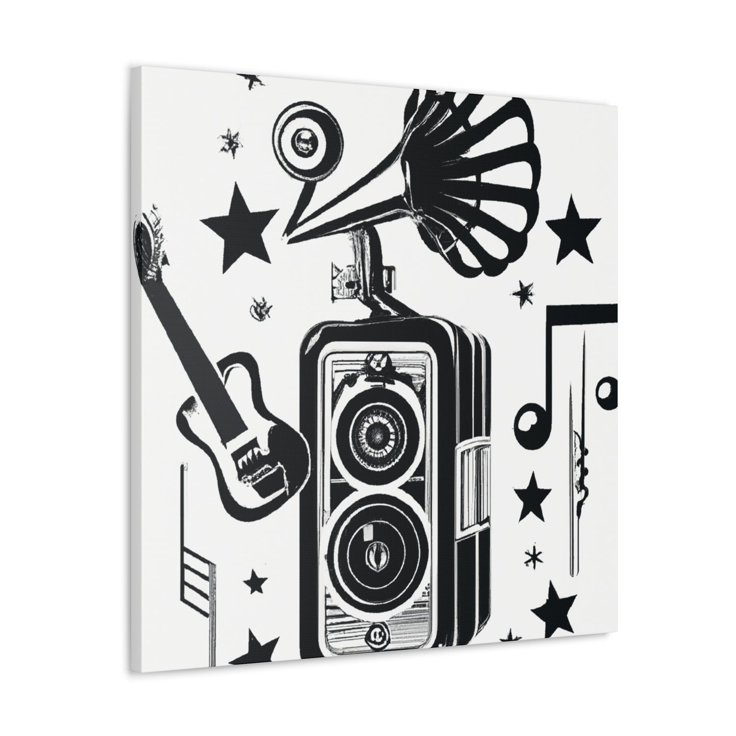 Grooving - Retro Music and Film Canvas