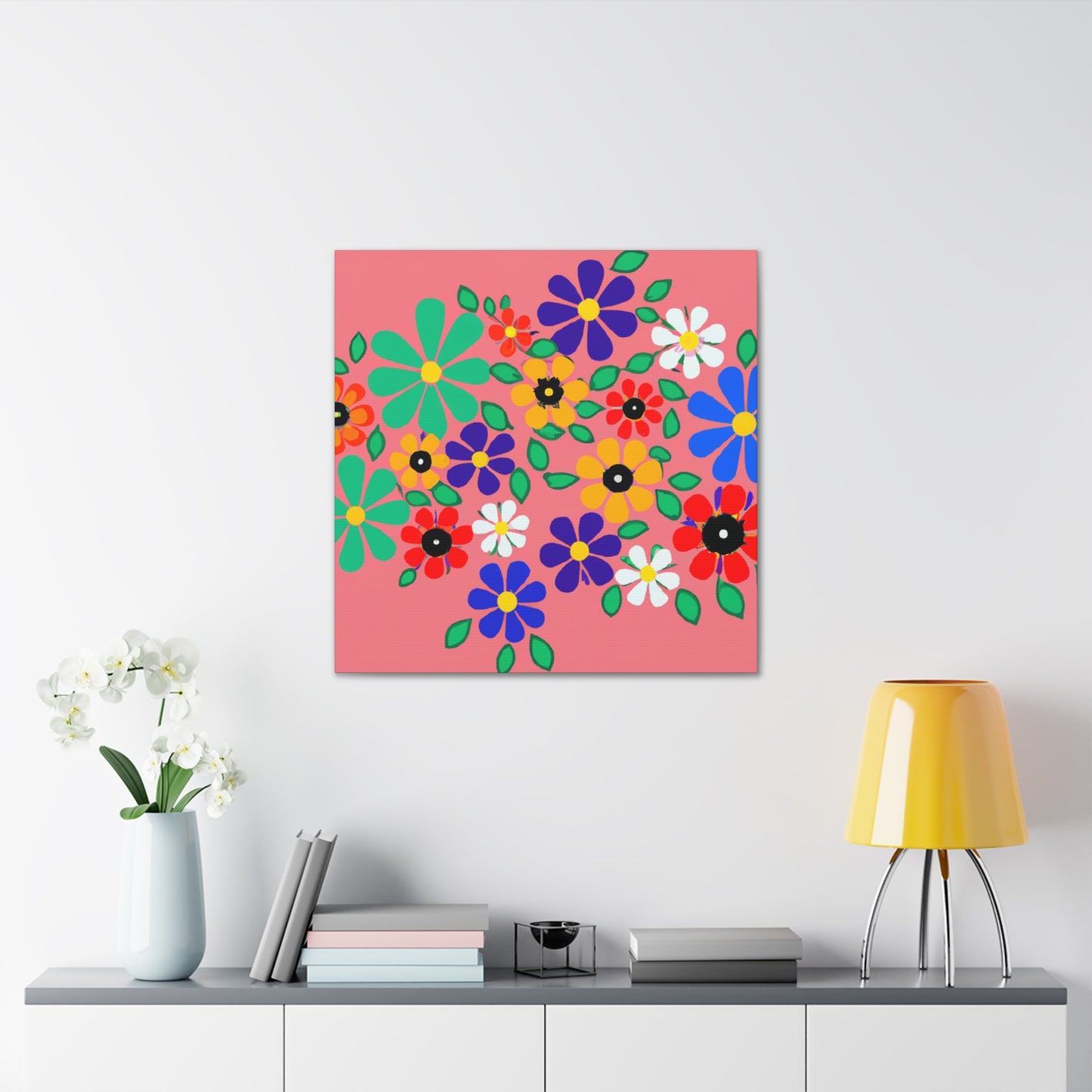 Primrose - Floral. - Canvas