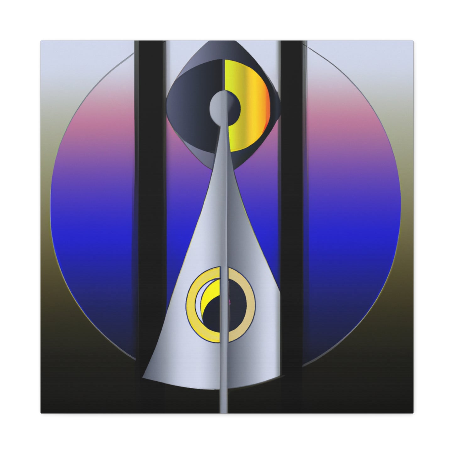 "The Gleaming Facades of Art Deco" - Retro Design Canvas
