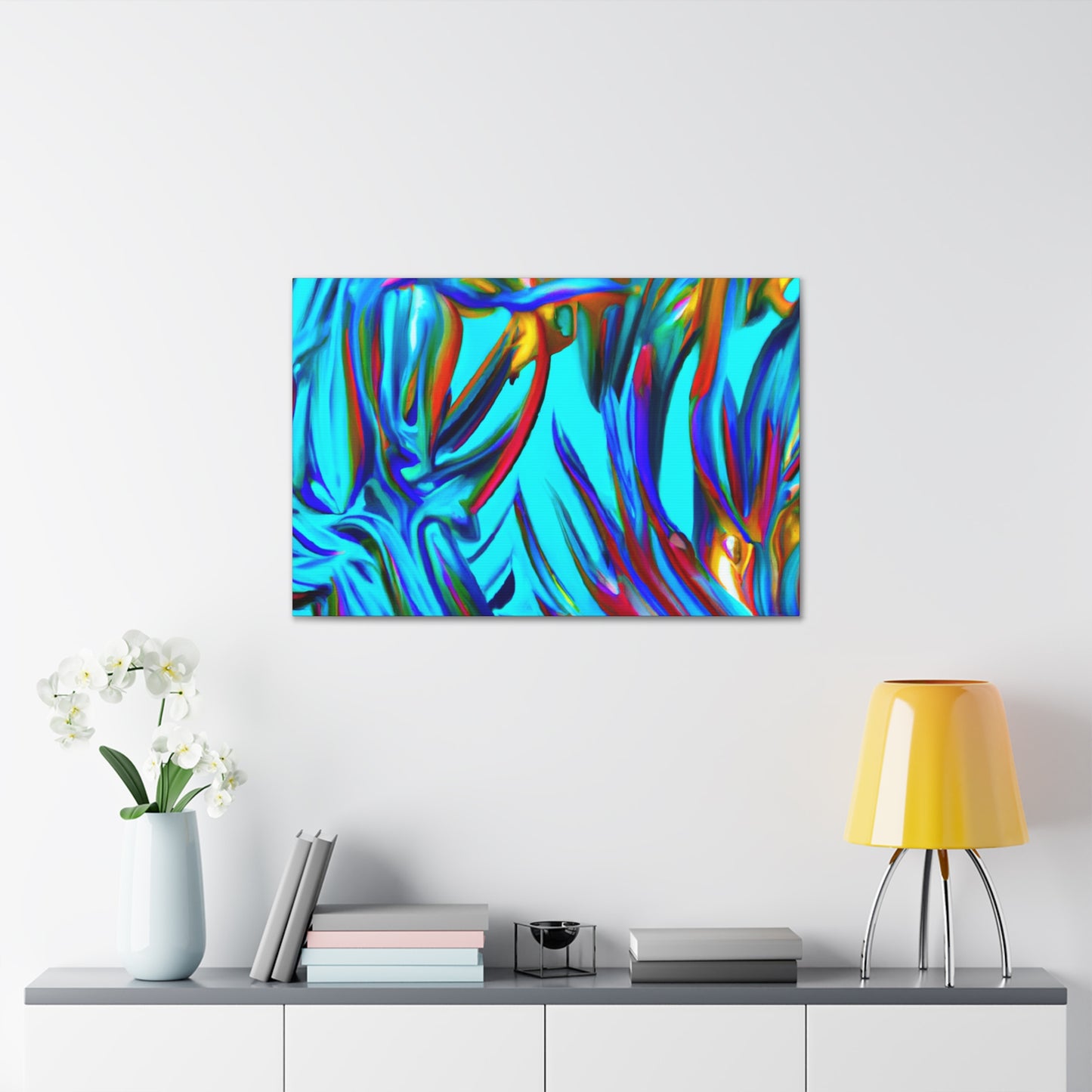 Blue Flames - Canvas - Abstract