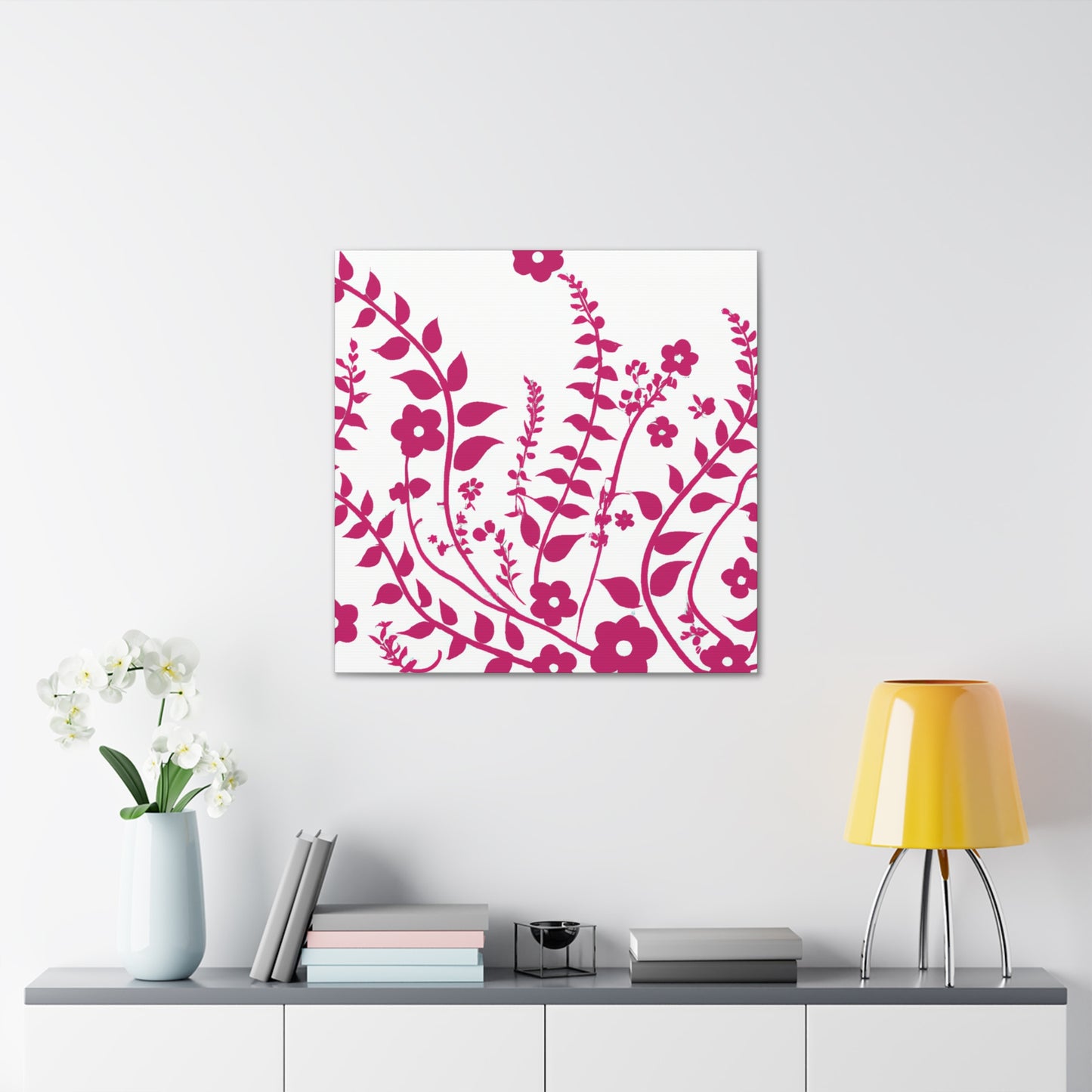 Carmine - Floral - Canvas