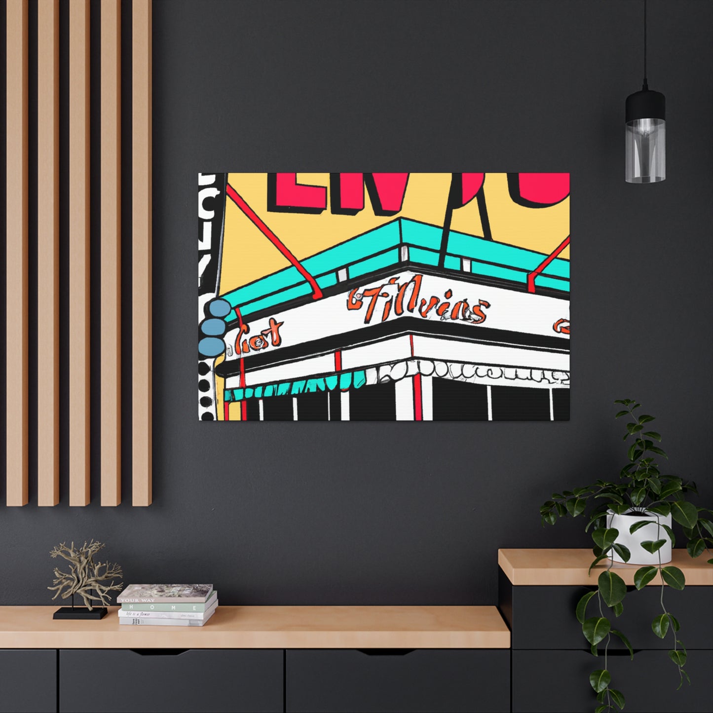 Rockin' 50's Rollerskating Rink - Pop Art Canvas