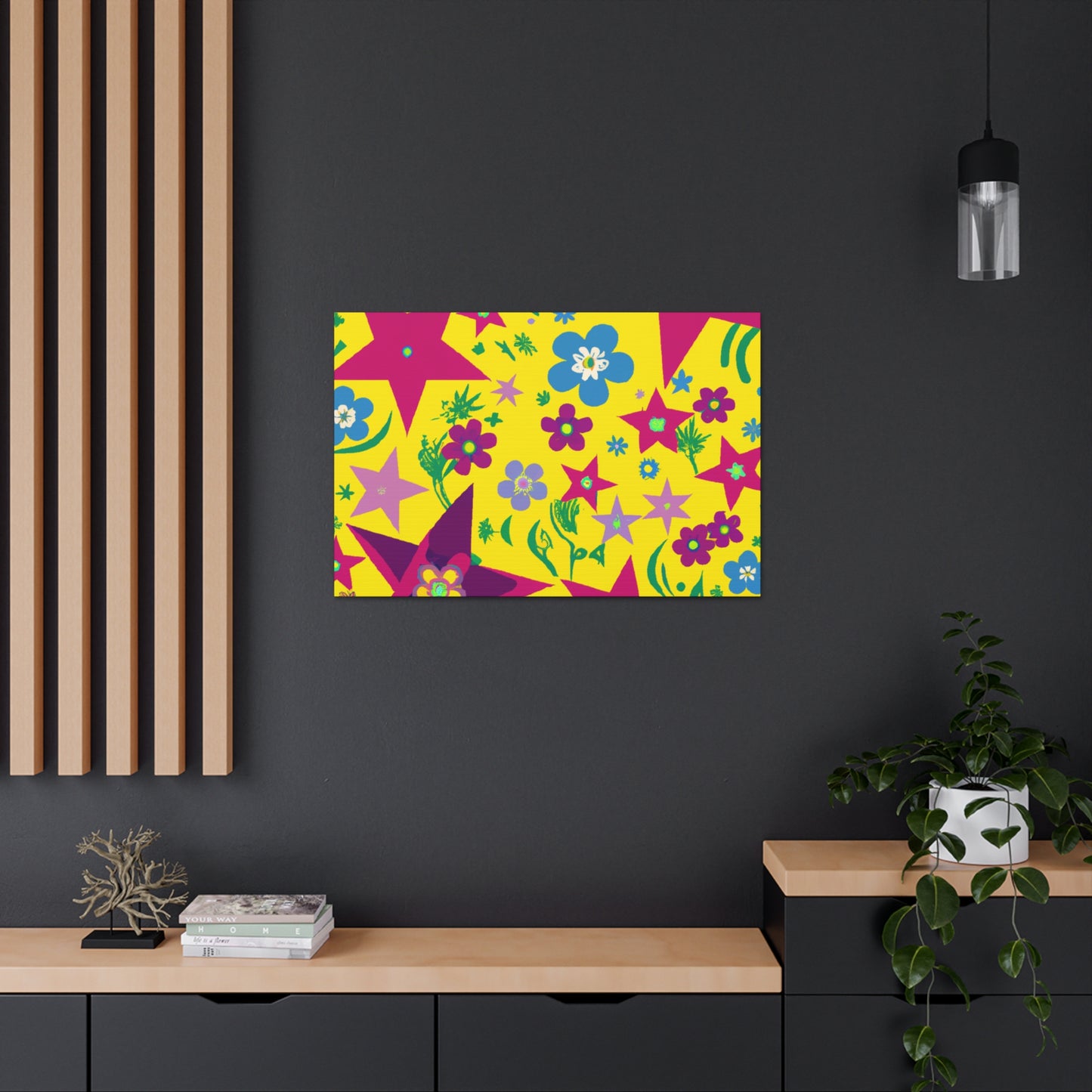 Funky Floral Flair: - Floral Canvas