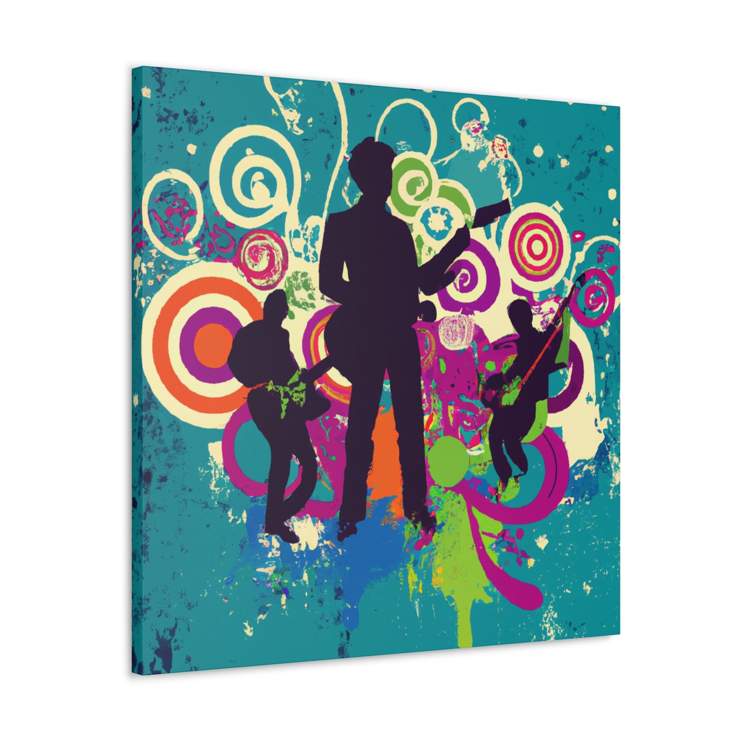 "Clock Rock - Retro Music" - Canvas