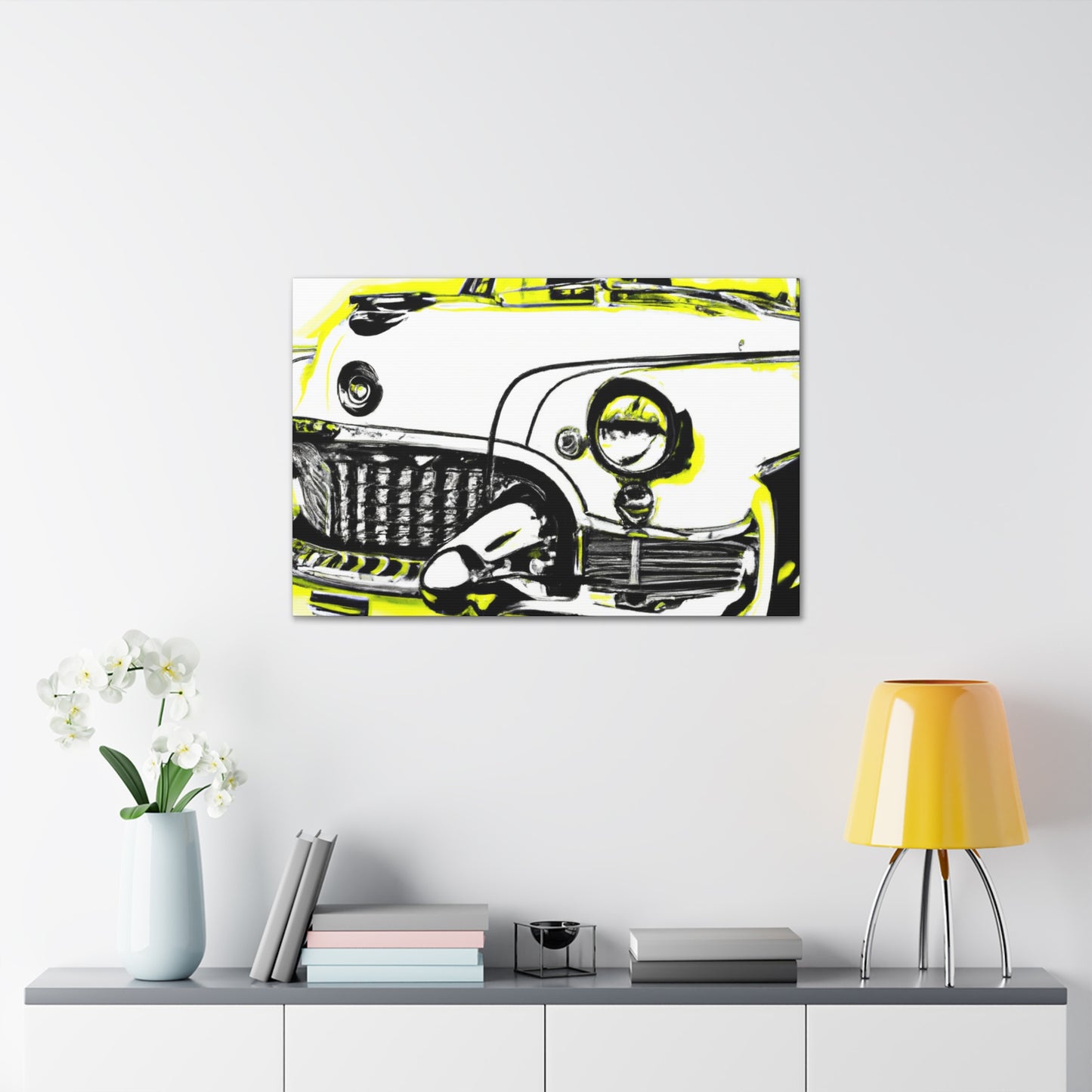 "Classic Automotive Reflection" - Automobile Canvas
